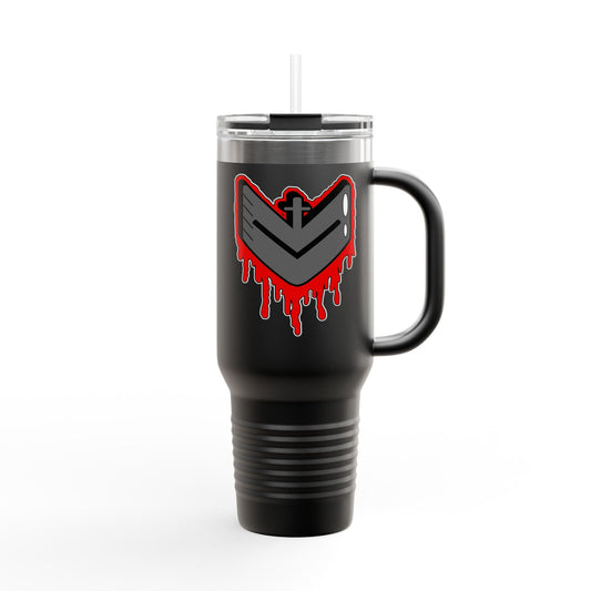 Vessels Graffiti Insulated Travel Mug, 40oz - Cross, Jesus Died for Us, Religious Gift, Large Stainless Steel Tumbler, Christian Witness,
