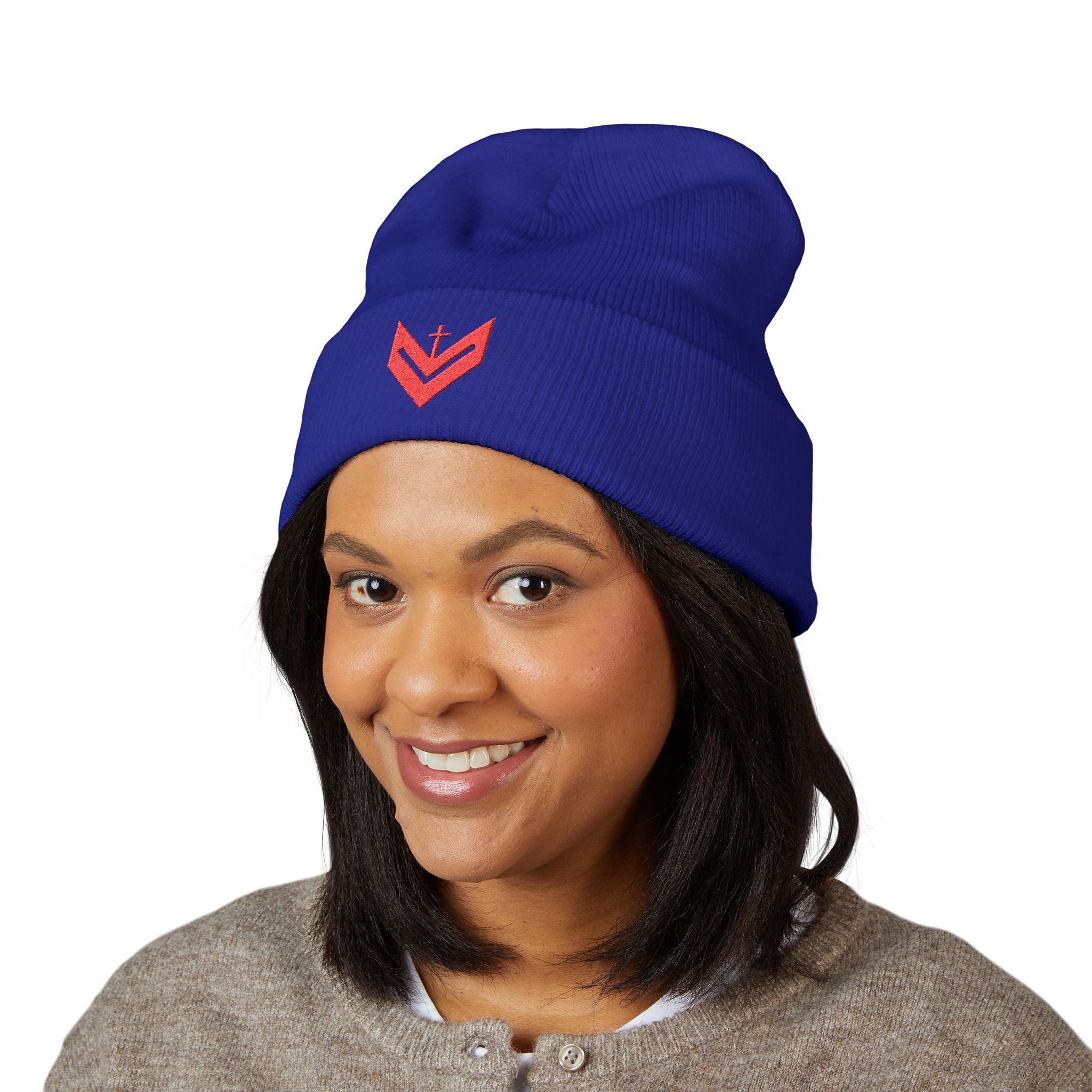 Vessels Embroidered Beanie Hat -Vessels for God and God's Love, Stylish and Trendy Faith Wear