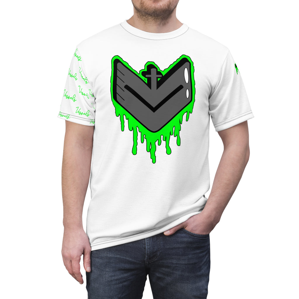 Green Drippy Graphic Tee - Edgy Design for Streetwear Lovers