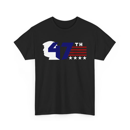 47th Trump: Patriotic Unisex Cotton Tee - 47th President Design, Casual Wear, Election Merchandise, Gift for Supporters, 4th of July Tee