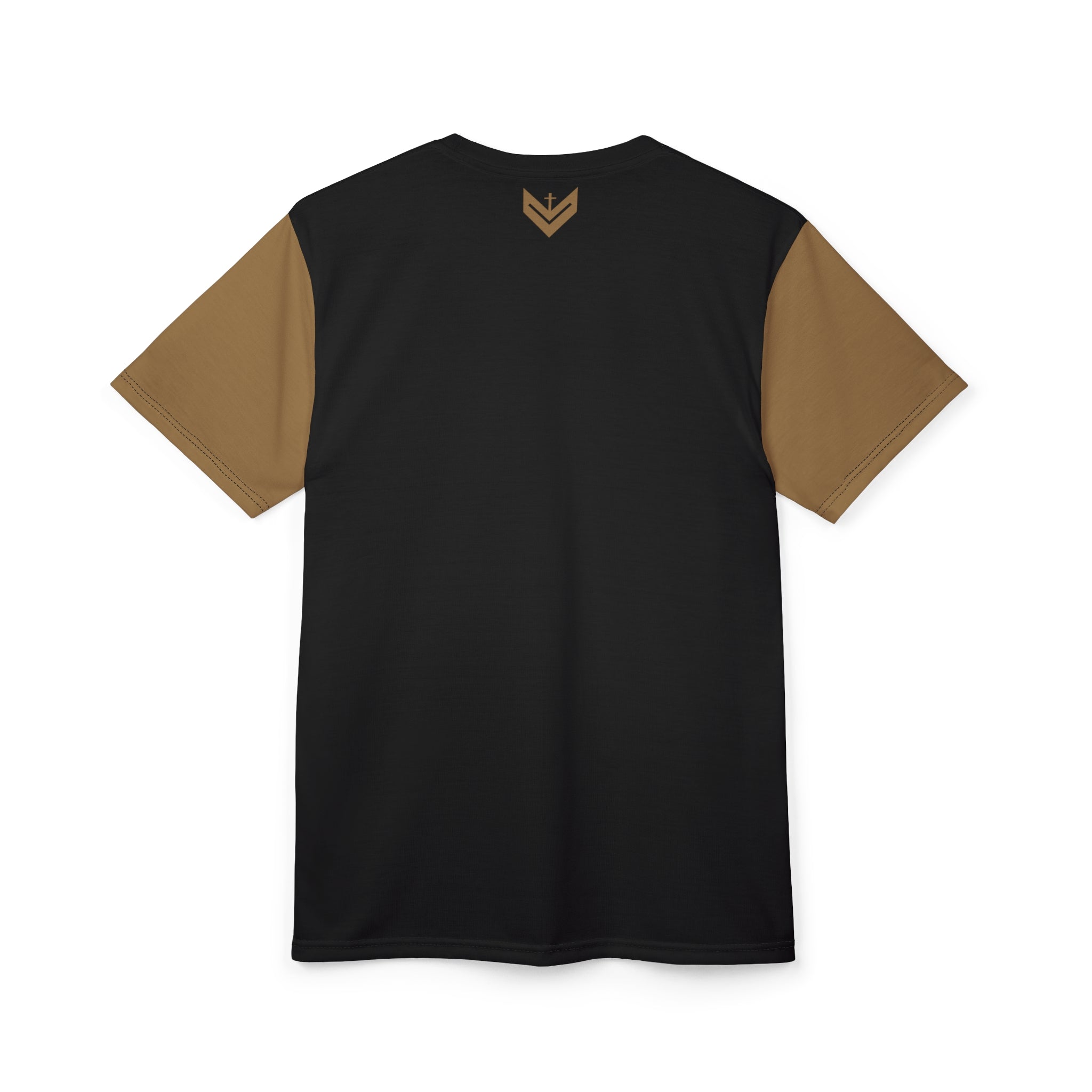 Vessels Luxe Black and Tan Reverse Tee: God First, Prayer Warrior Fashion
