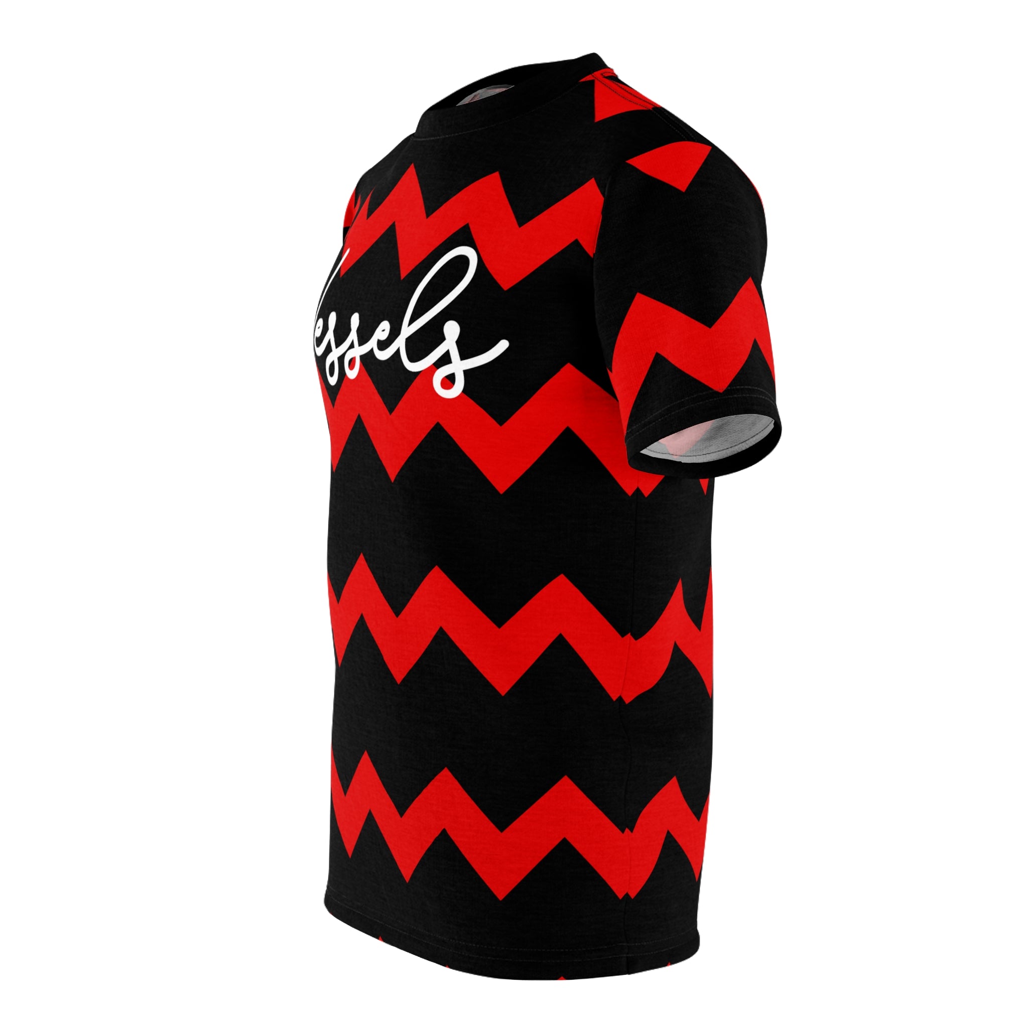 Zig Zag Tee - Black/Red Overcome Ups and Downs