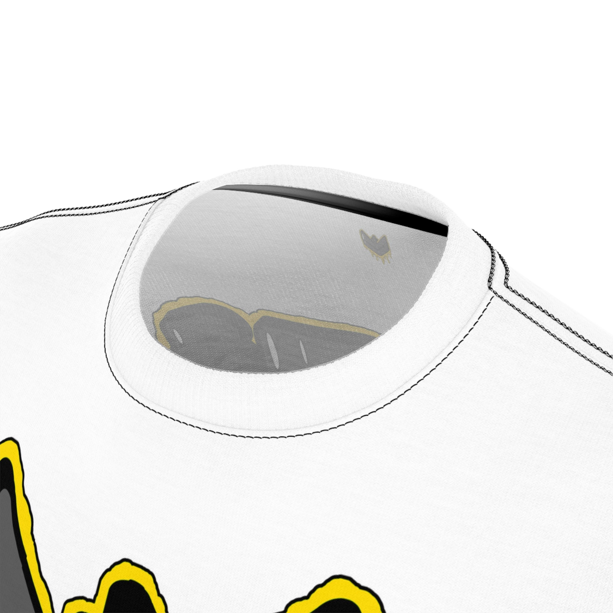 Yellow Drippy Graphic Tee - Edgy Design for Streetwear Lovers