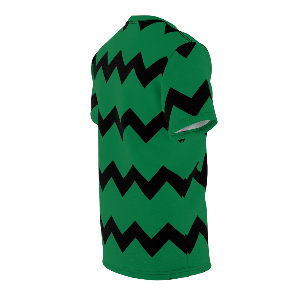 Zig Zag Tee - Green/Black Overcome Ups and Downs