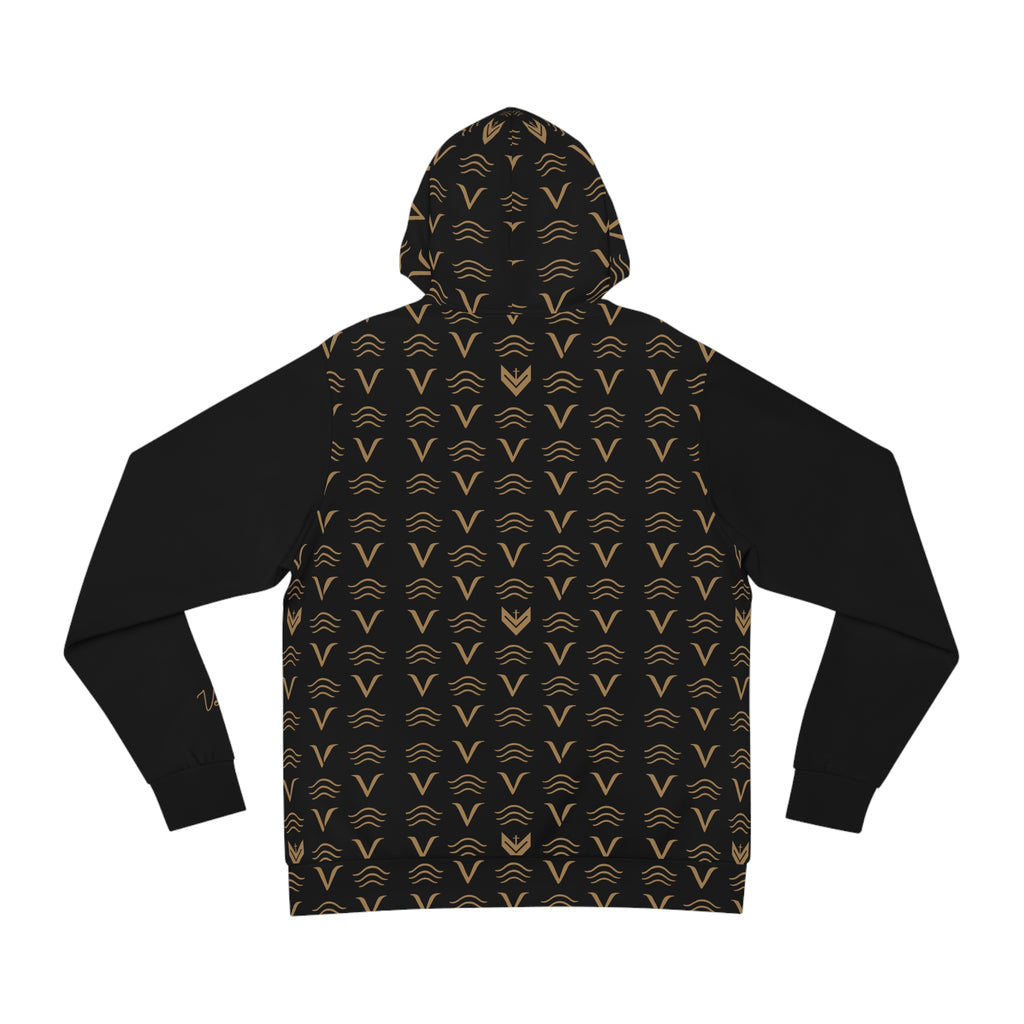 Vessels Luxe Black and Tan Hoodie: God First, Prayer Warrior Fashion
