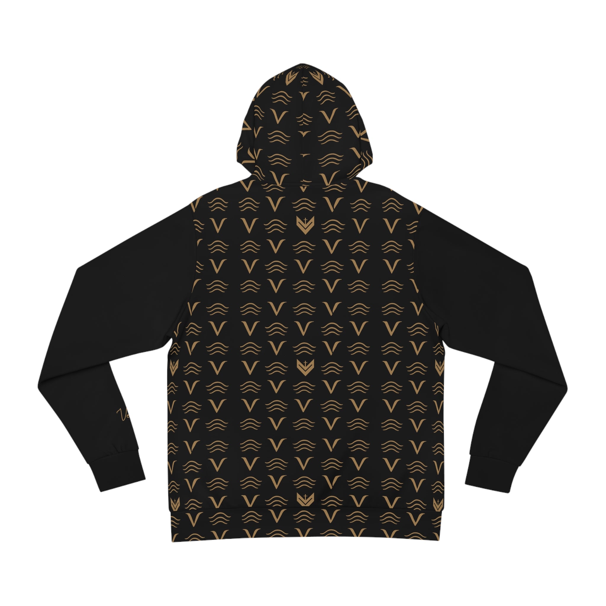 Vessels Luxe Black and Tan Hoodie: God First, Prayer Warrior Fashion