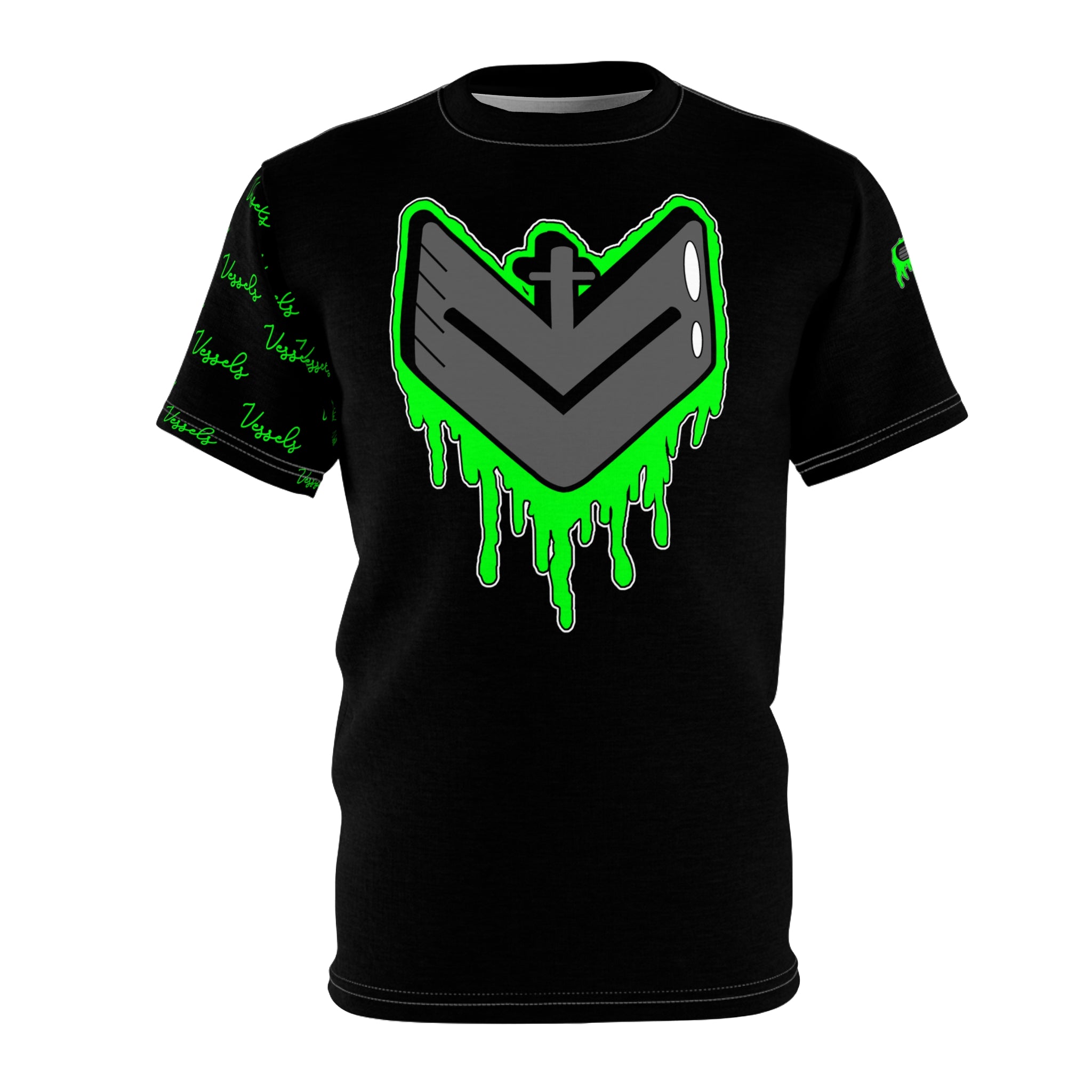 Green Drippy Graphic Tee - Edgy Design for Streetwear Lovers