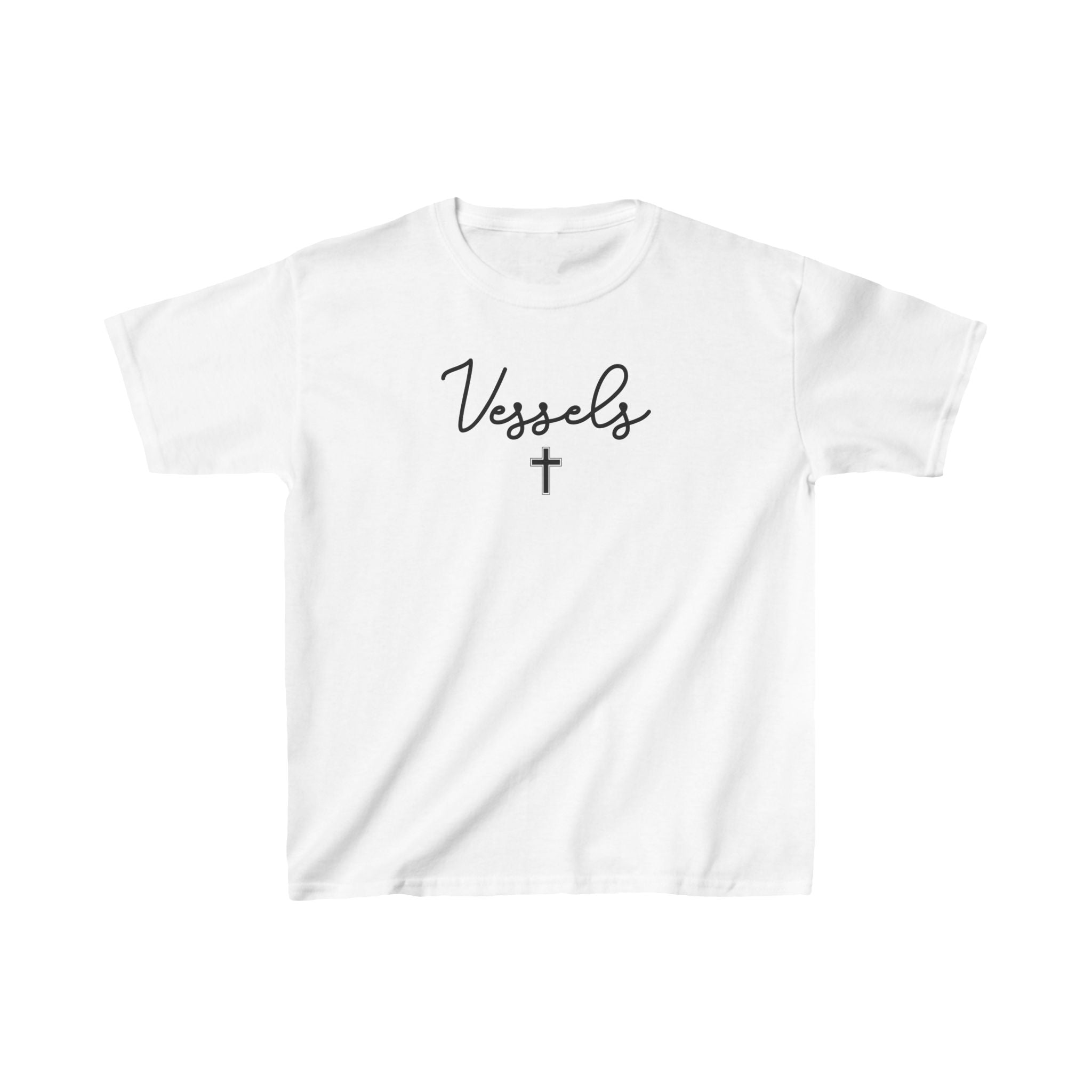 Kids Heavy Cotton™ Tee - 'Vessels' Graphic Tee with Cross Design