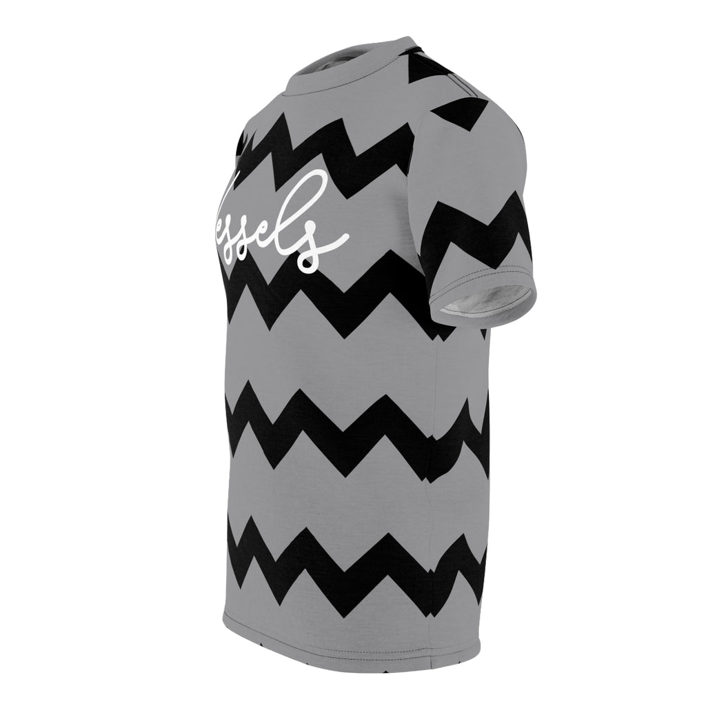 Zig Zag Tee - Gray/Black Overcome Ups and Downs