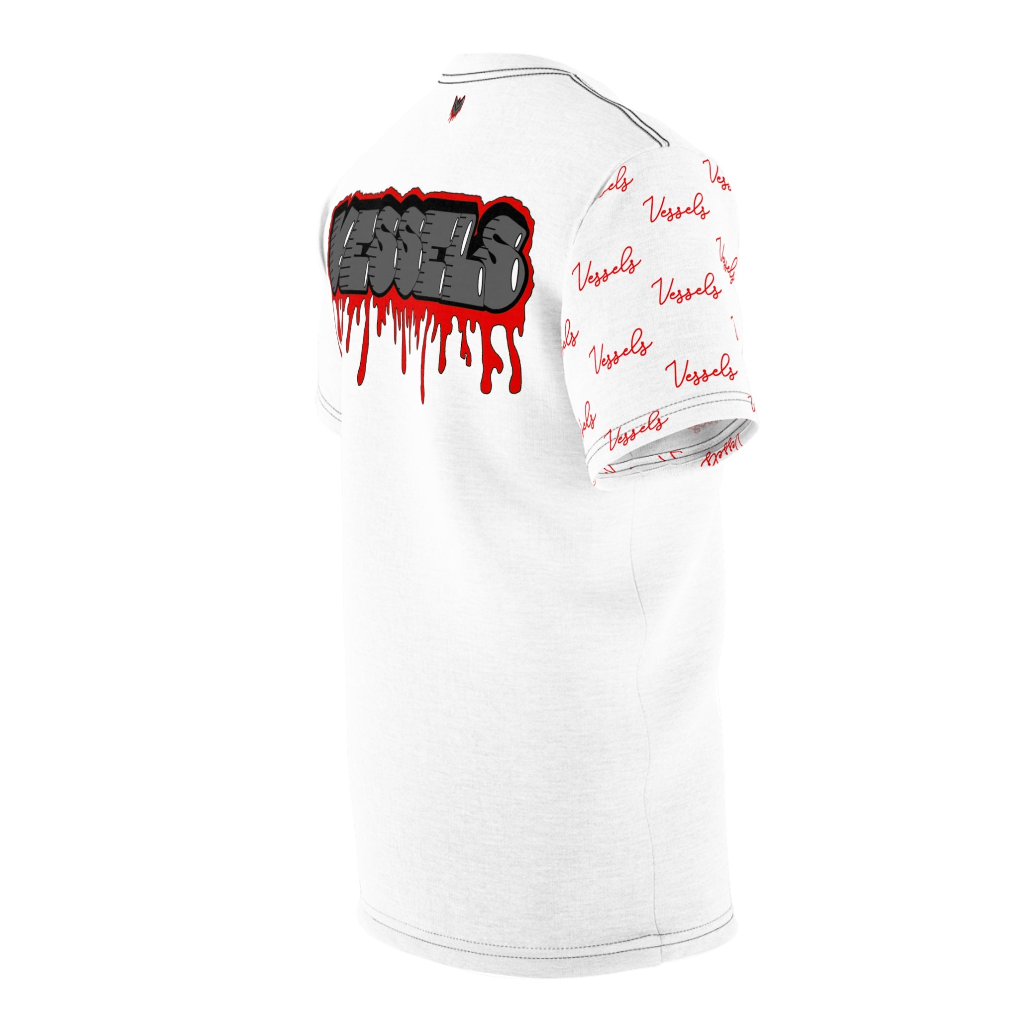 Red Drippy Graphic Tee - Edgy Design for Streetwear Lovers