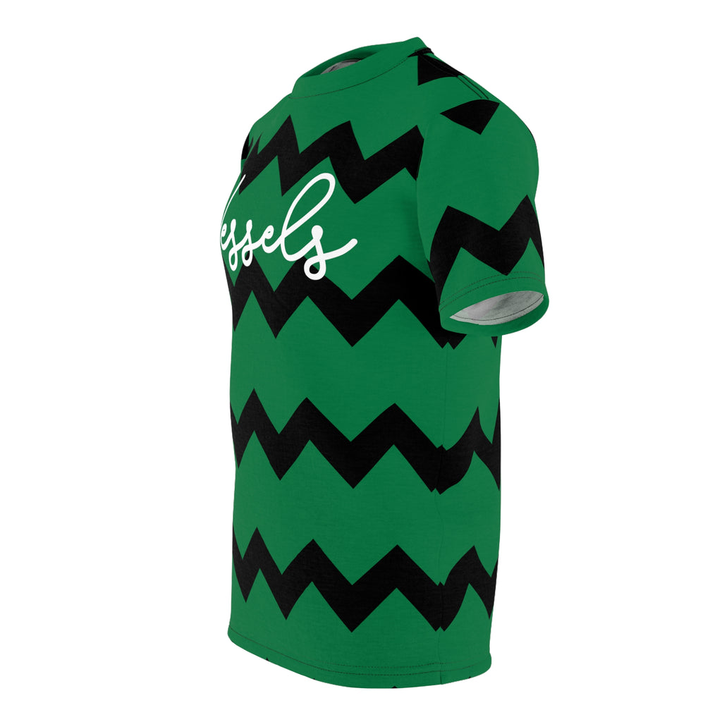 Zig Zag Tee - Green/Black Overcome Ups and Downs