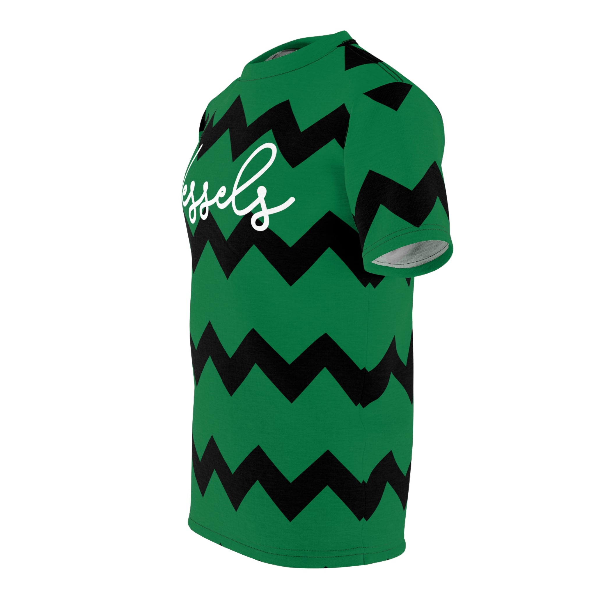 Zig Zag Tee - Green/Black Overcome Ups and Downs