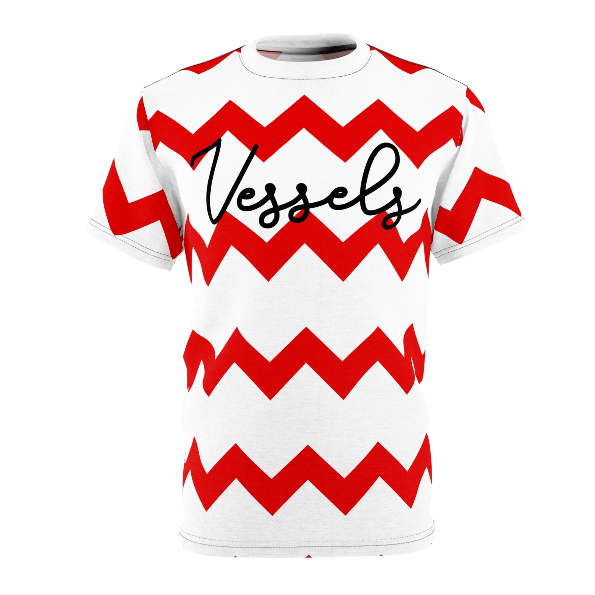 Zig Zag Tee - White/Red Overcome Ups and Downs