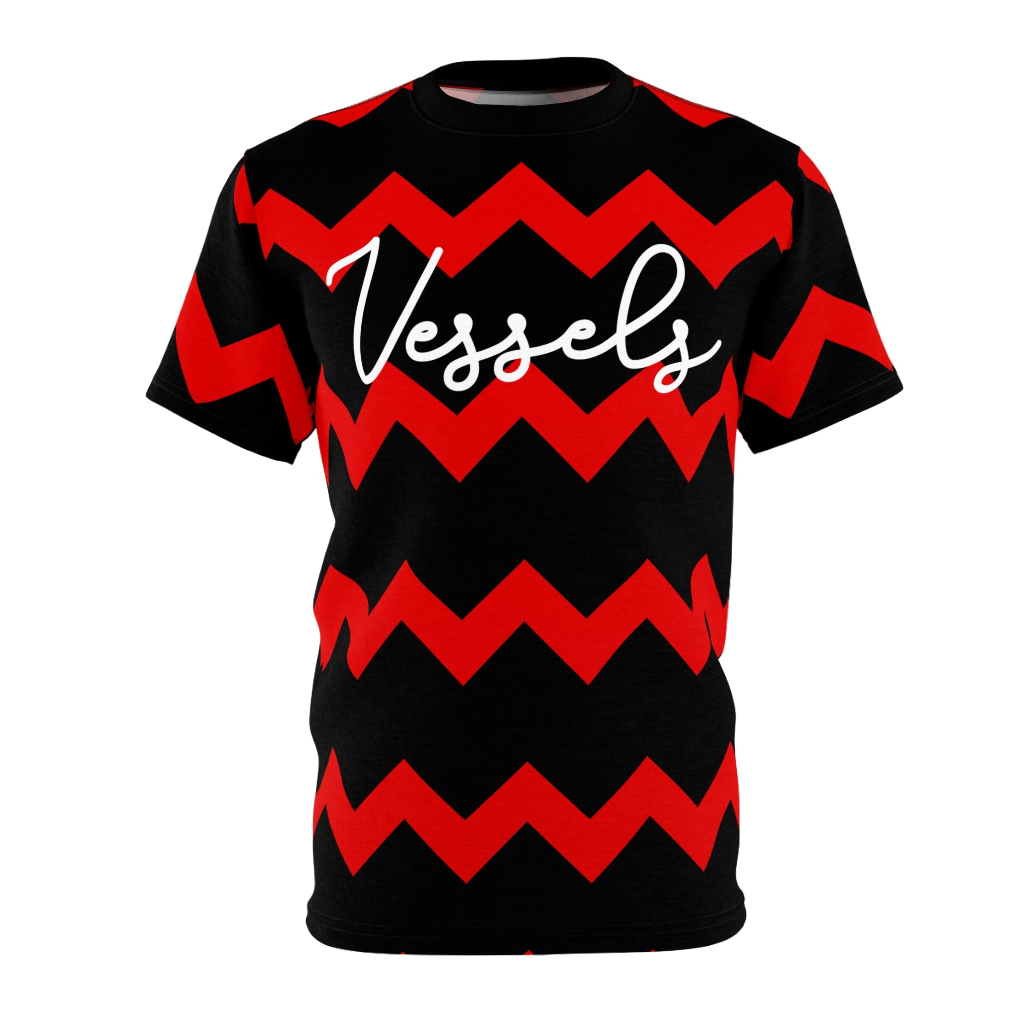 Zig Zag Tee - Black/Red Overcome Ups and Downs
