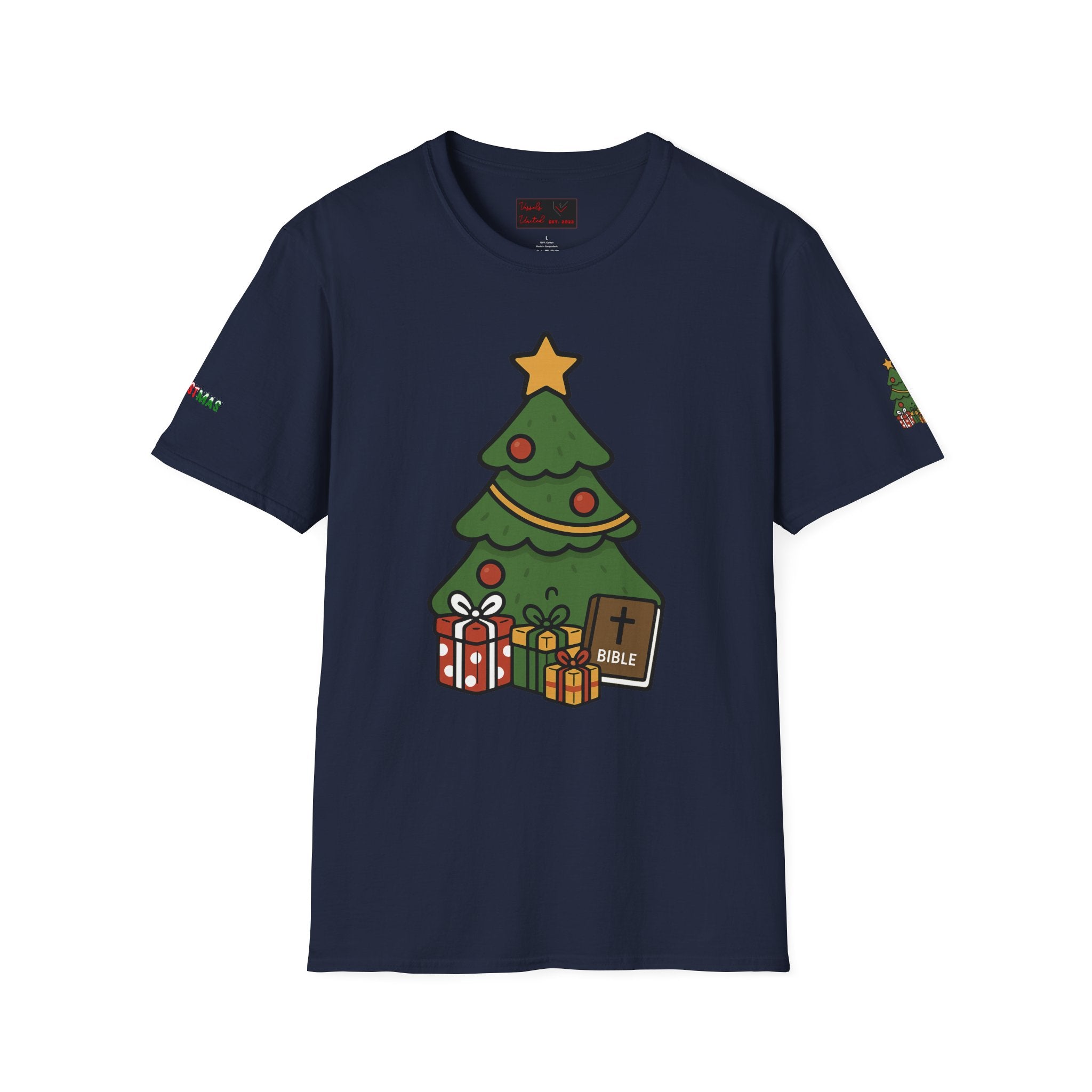 Christmas Tree T-Shirt — Jesus Christ Bible Holiday Family Giving Tee