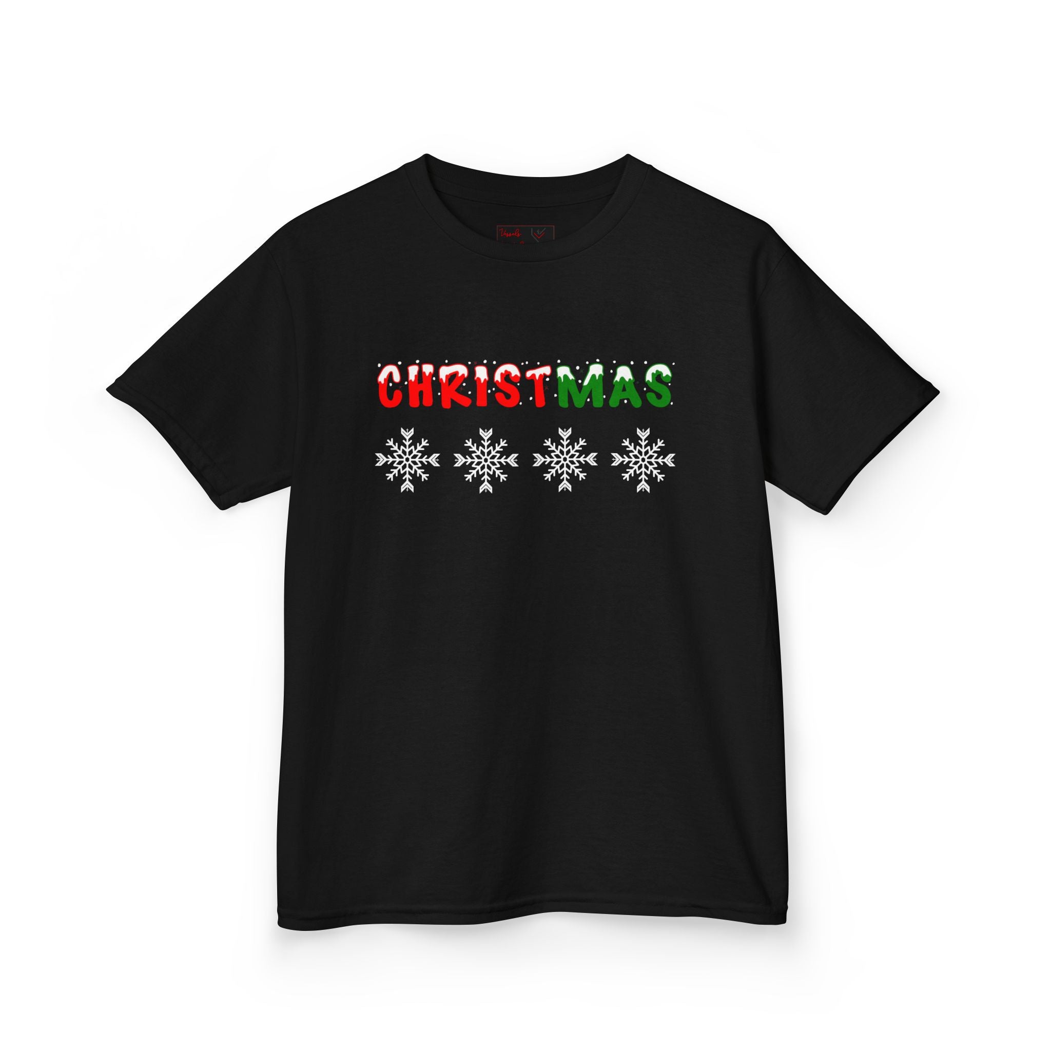 Christmas Snowflake Kids Tee — Jesus, Love, Peace, Joy