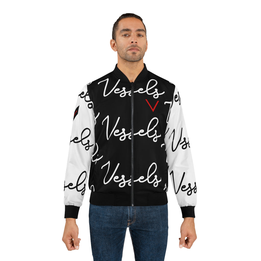 Vessels Black and White Bomber Jacket