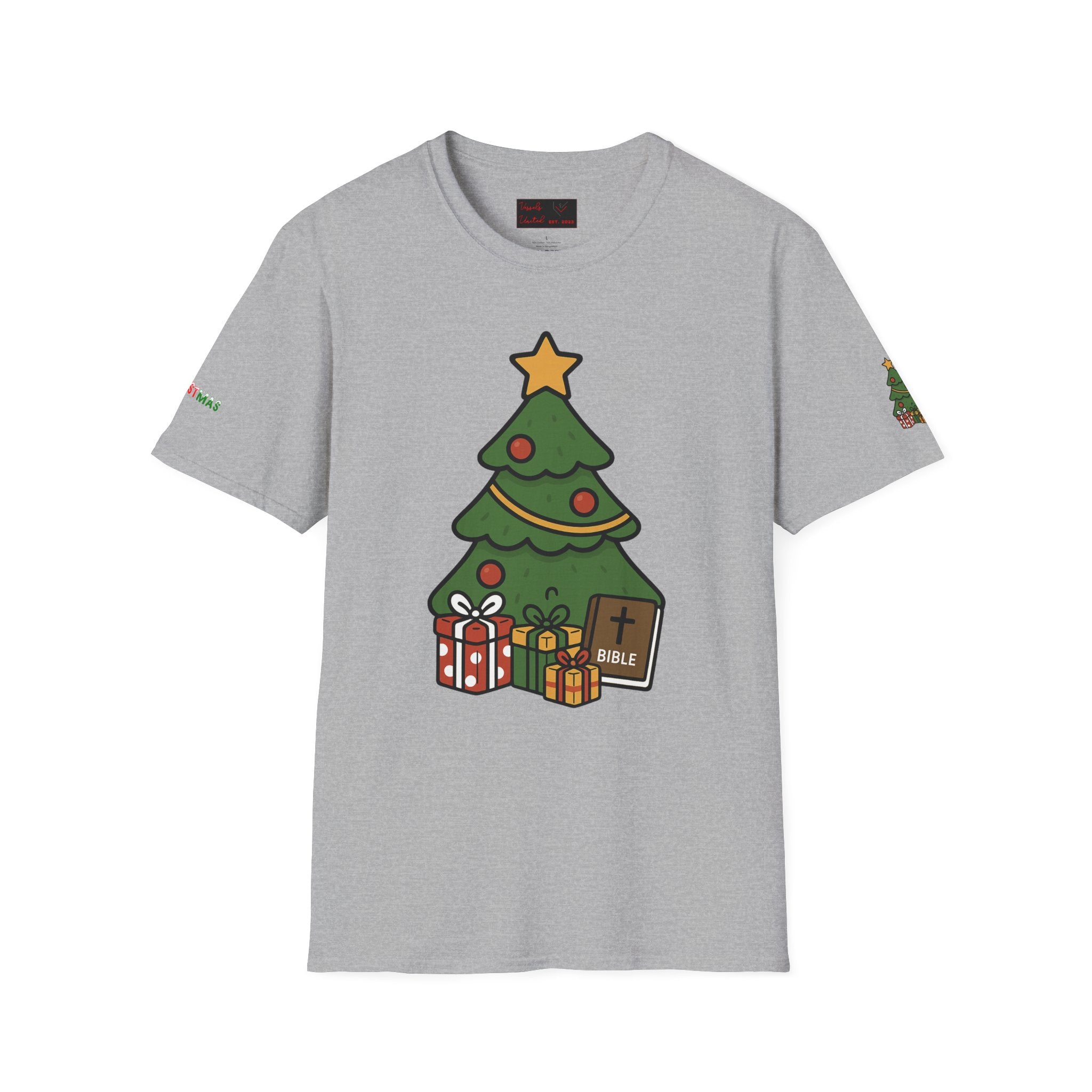 Christmas Tree T-Shirt — Jesus Christ Bible Holiday Family Giving Tee