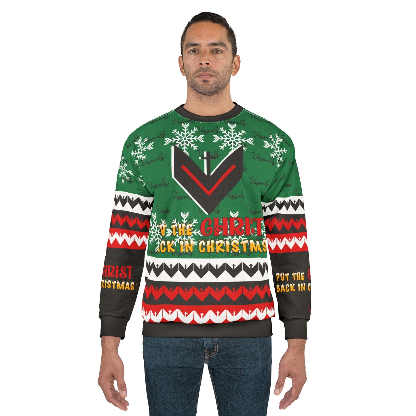 Christmas Ugly Sweater Unisex Sweatshirt - Put the Christ back in Christmas