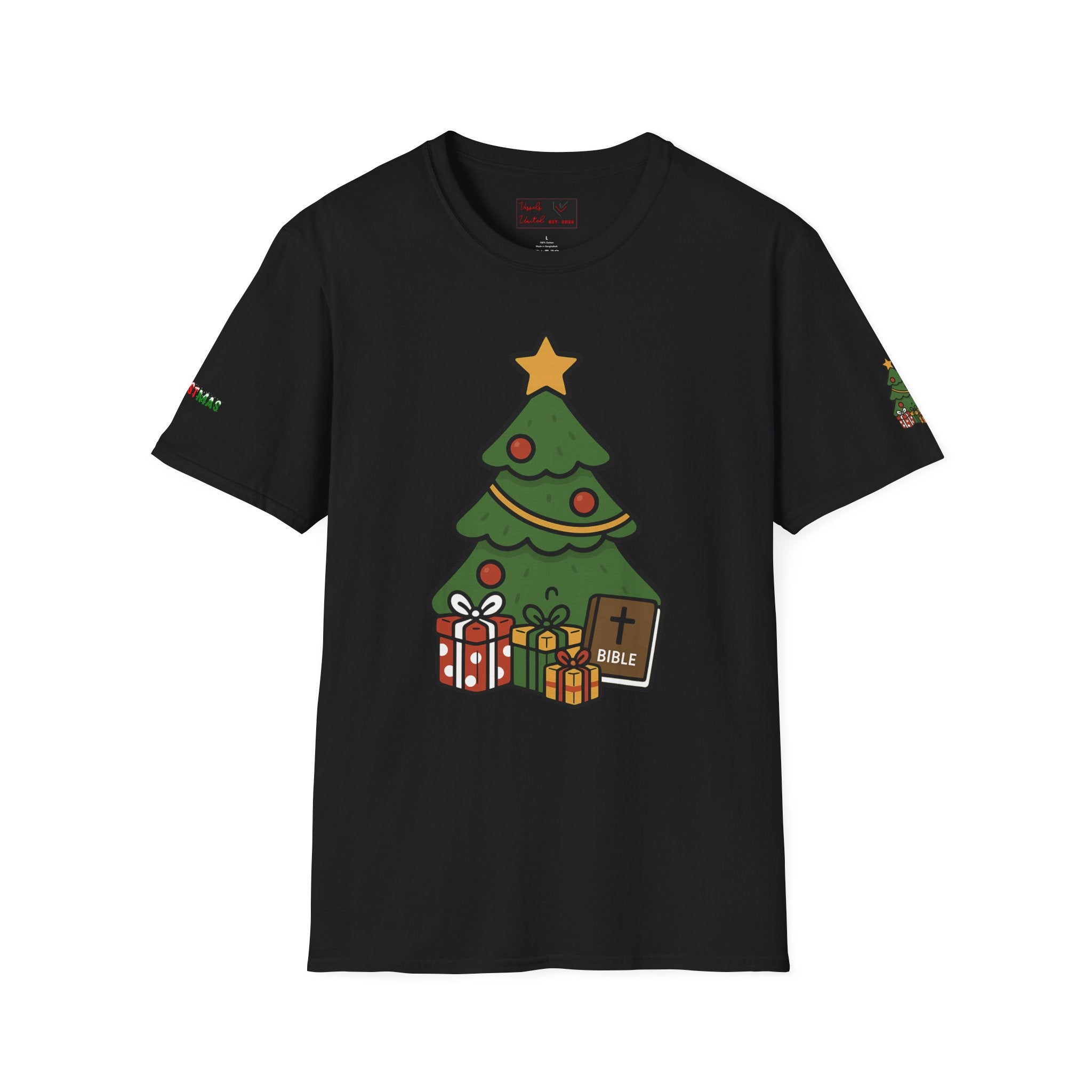 Christmas Tree T-Shirt — Jesus Christ Bible Holiday Family Giving Tee