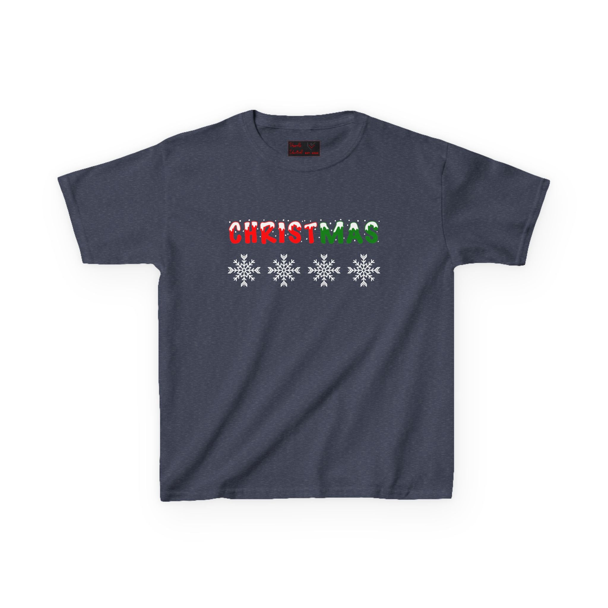 Christmas Snowflake Kids Tee — Jesus, Love, Peace, Joy