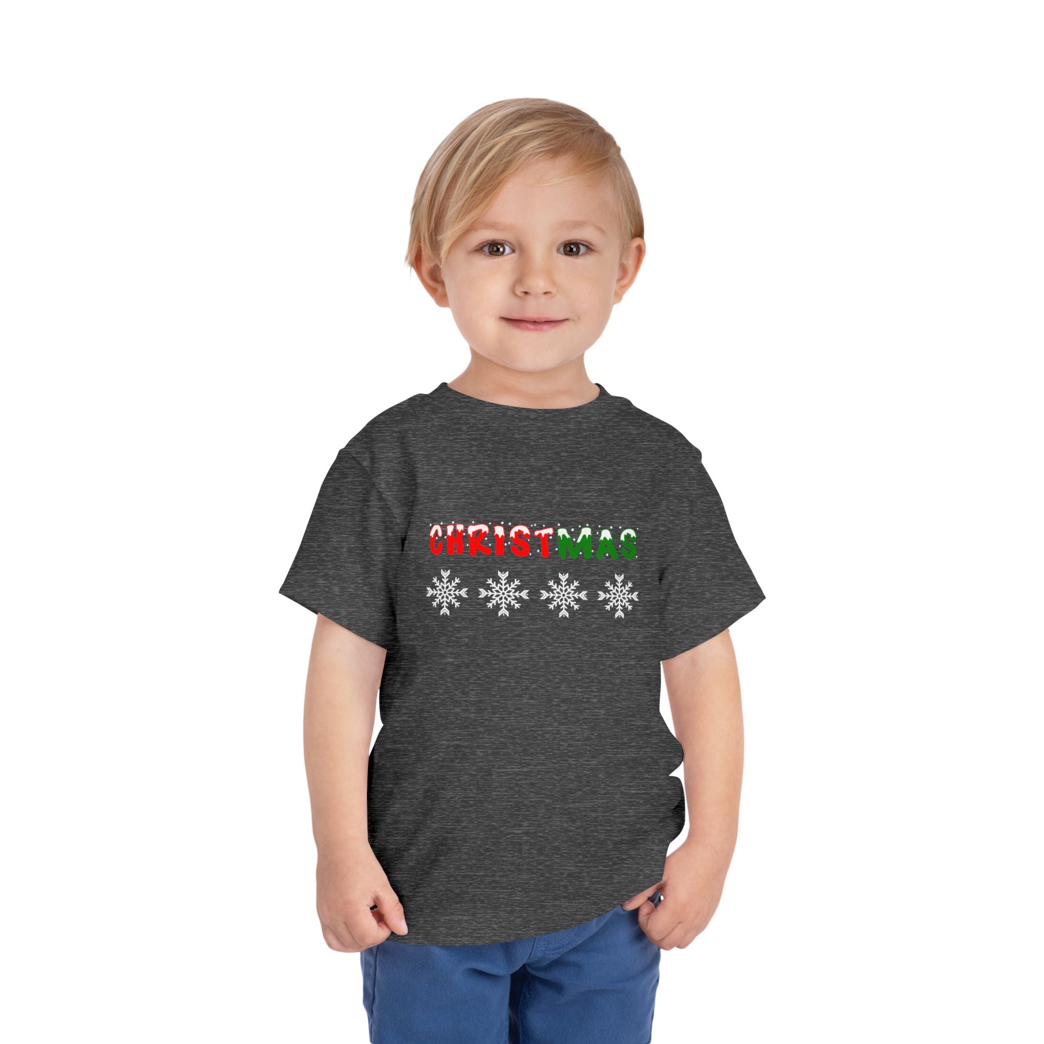 Christmas Snowflake Toddler Tee — Jesus, Love, Peace, Joy