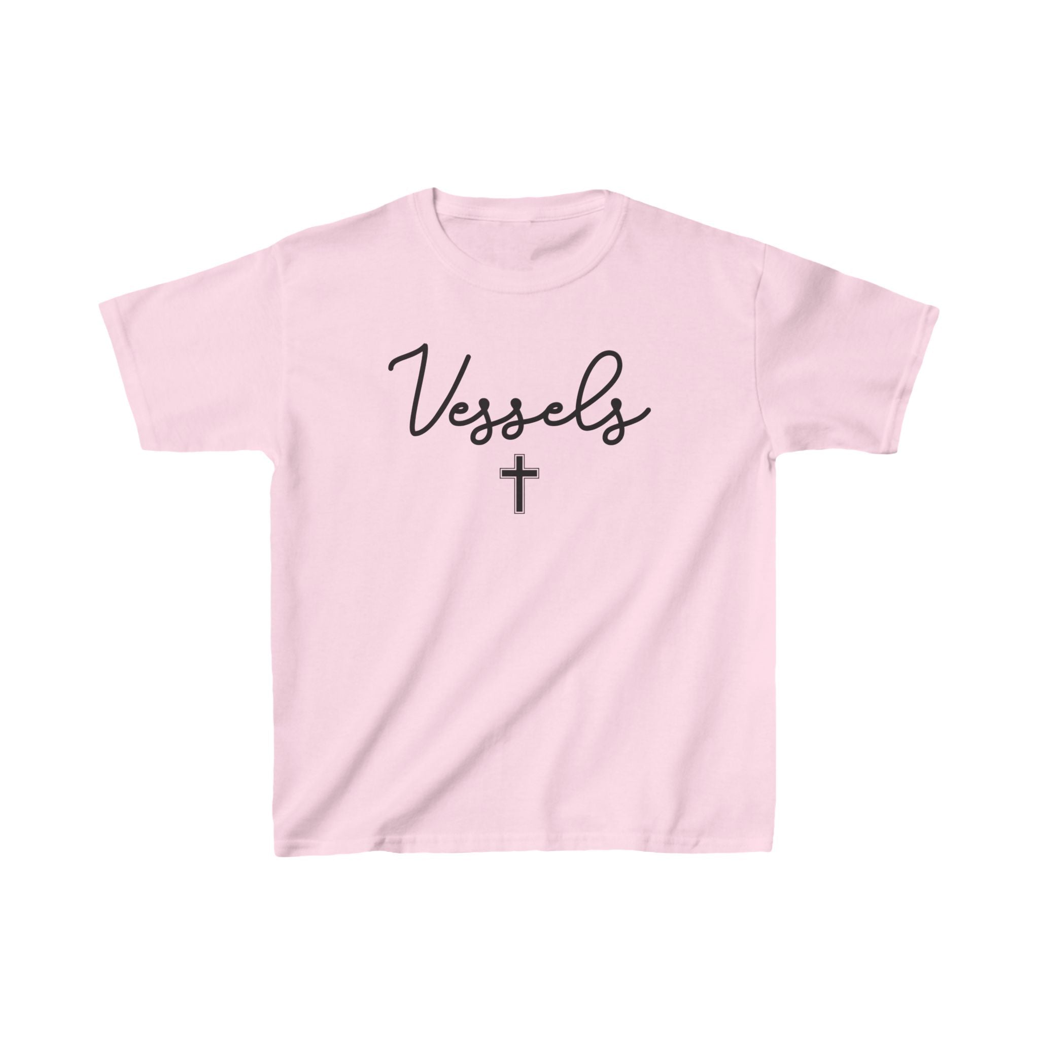 Kids Heavy Cotton™ Tee - 'Vessels' Graphic Tee with Cross Design