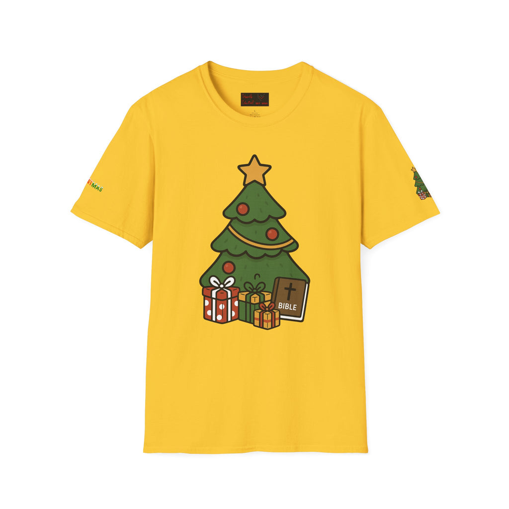 Christmas Tree T-Shirt — Jesus Christ Bible Holiday Family Giving Tee