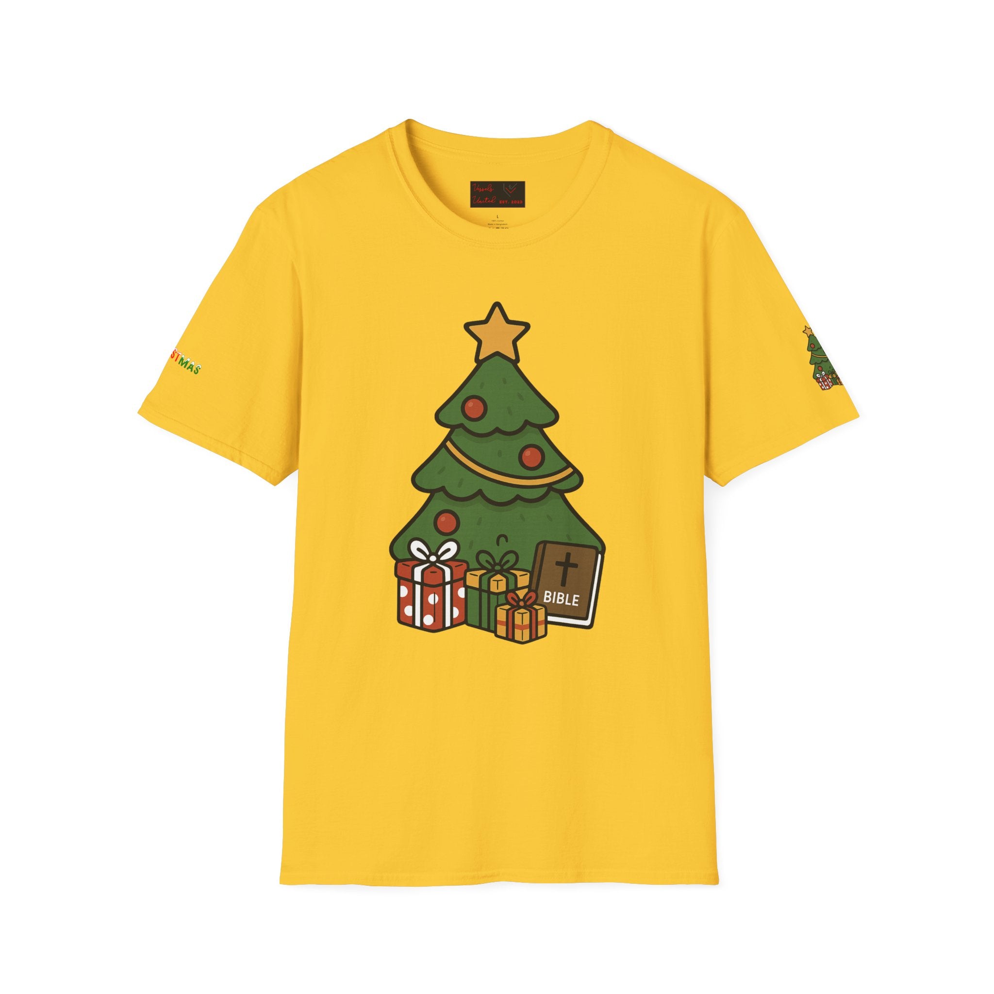 Christmas Tree T-Shirt — Jesus Christ Bible Holiday Family Giving Tee