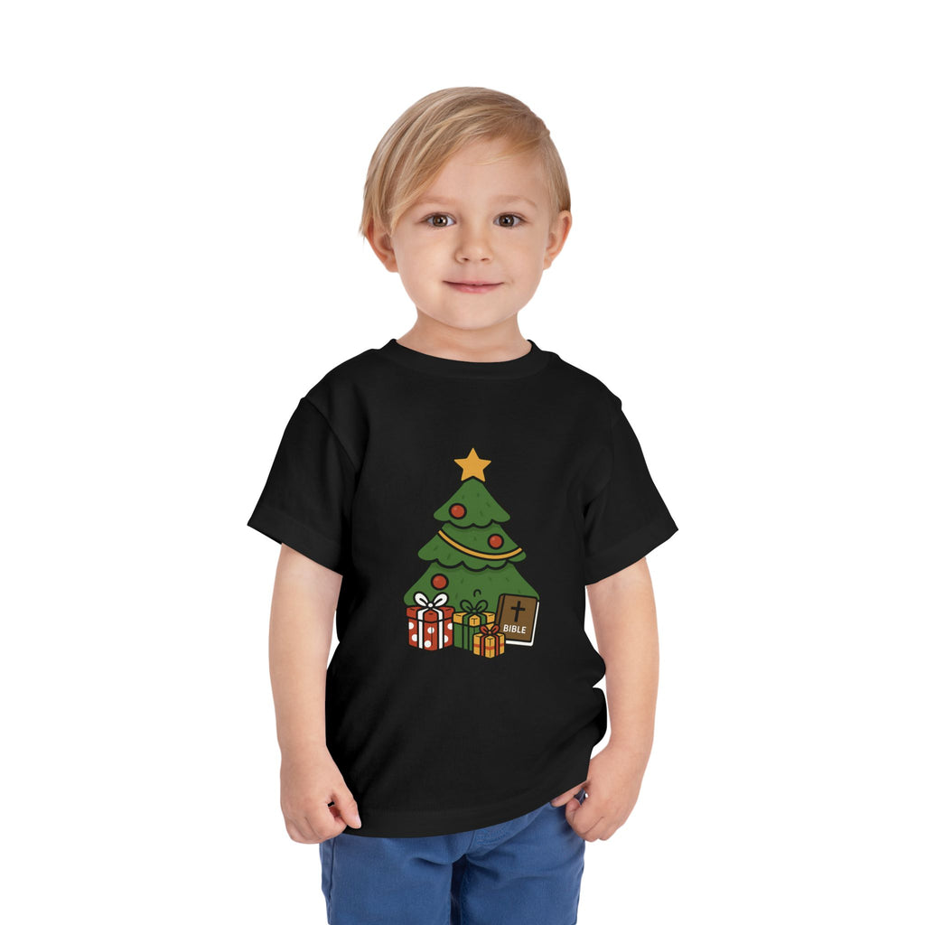 Christmas Tree Toddler Tee - Jesus, Love, Peace, Hope, Joy