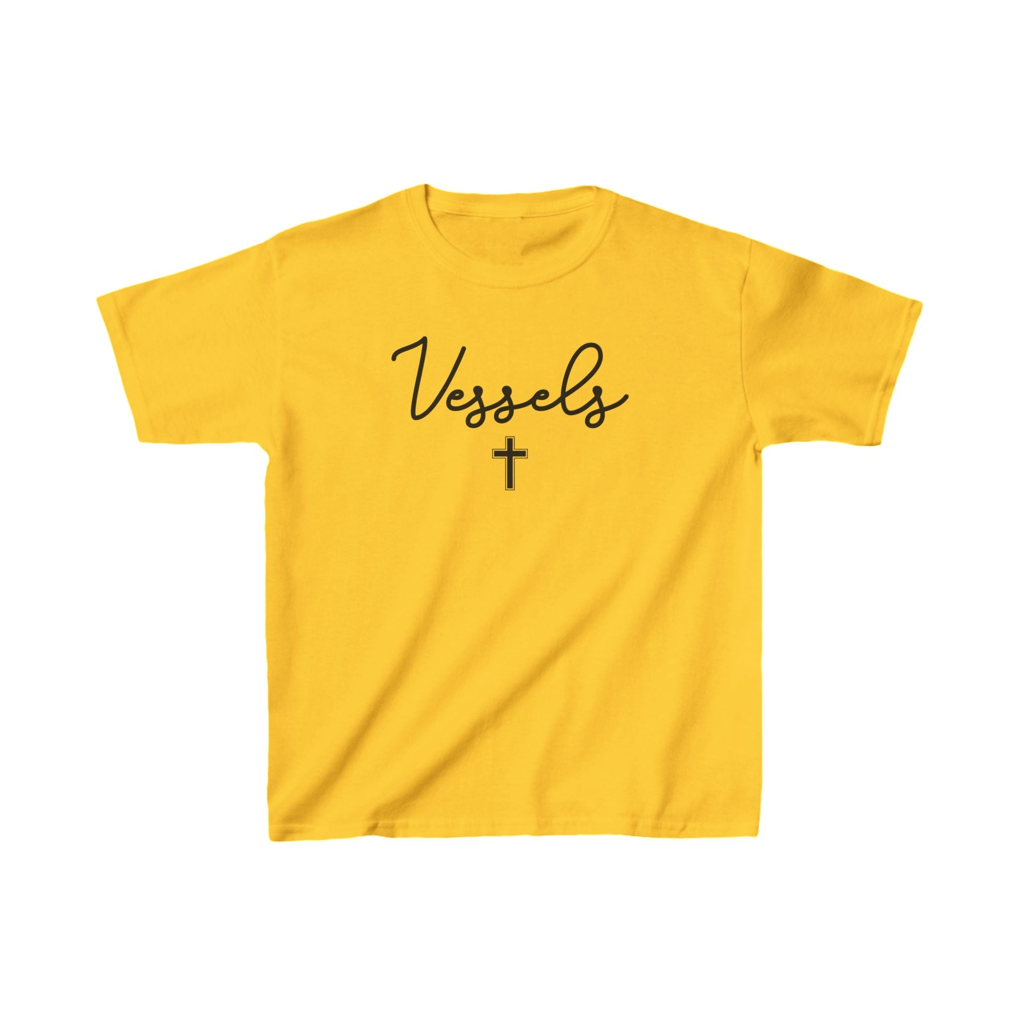 Kids Heavy Cotton™ Tee - 'Vessels' Graphic Tee with Cross Design