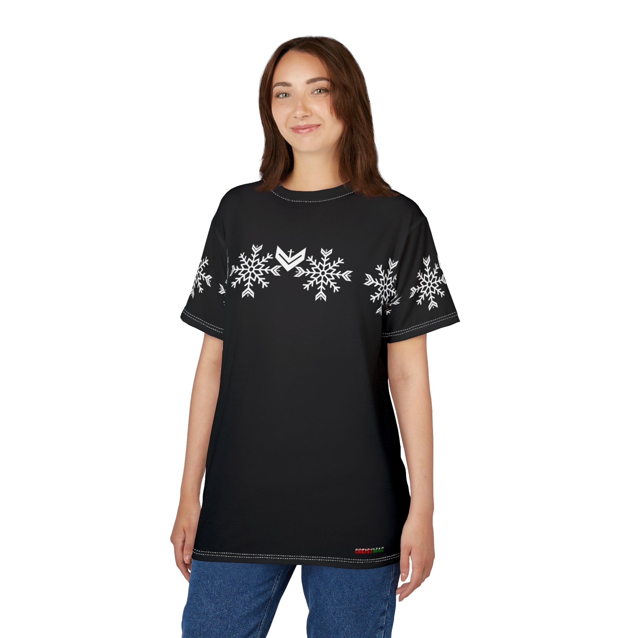 Christmas Snowflake Tee — God, Jesus, Love & Family Holiday Tee