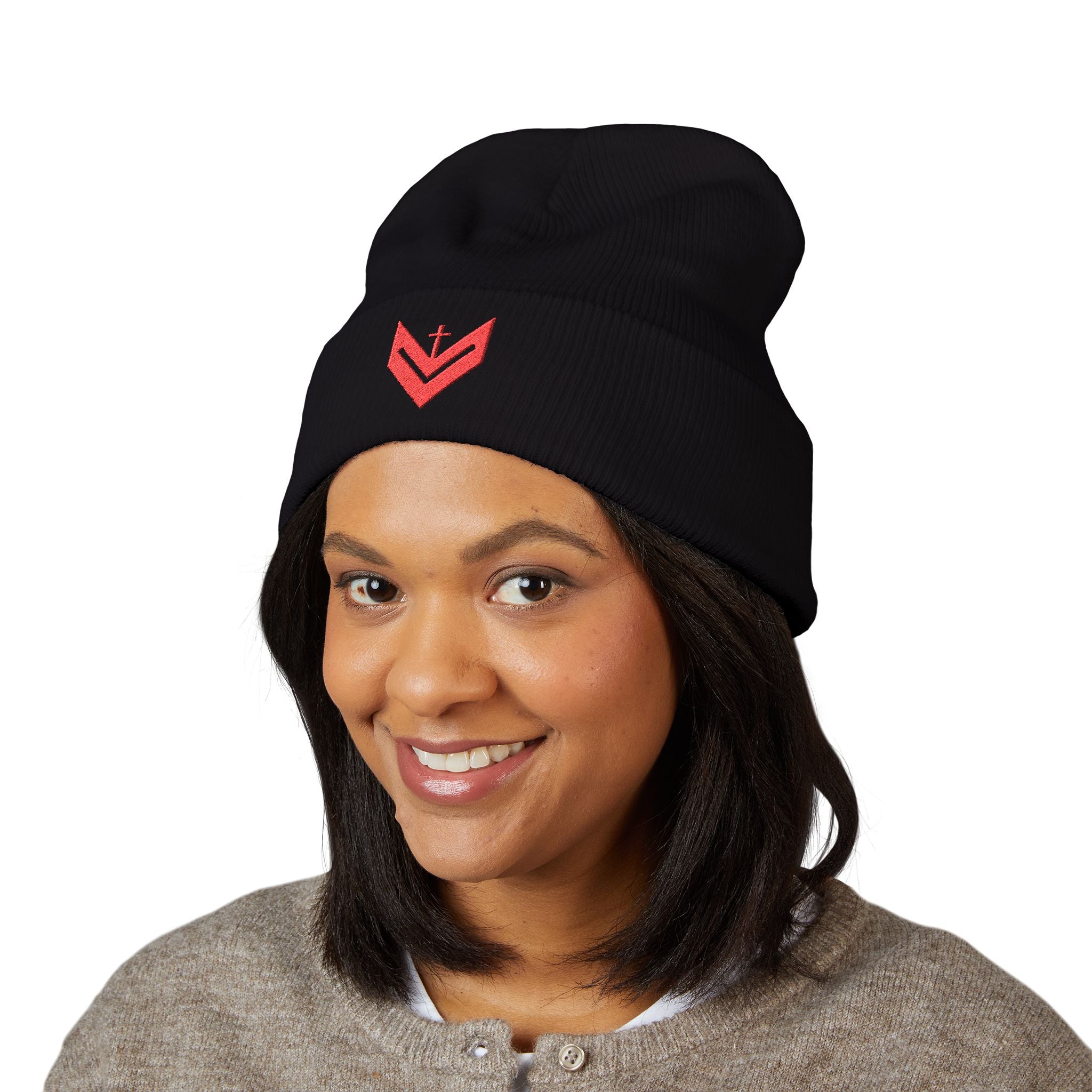 Vessels Embroidered Beanie Hat -Vessels for God and God's Love, Stylish and Trendy Faith Wear