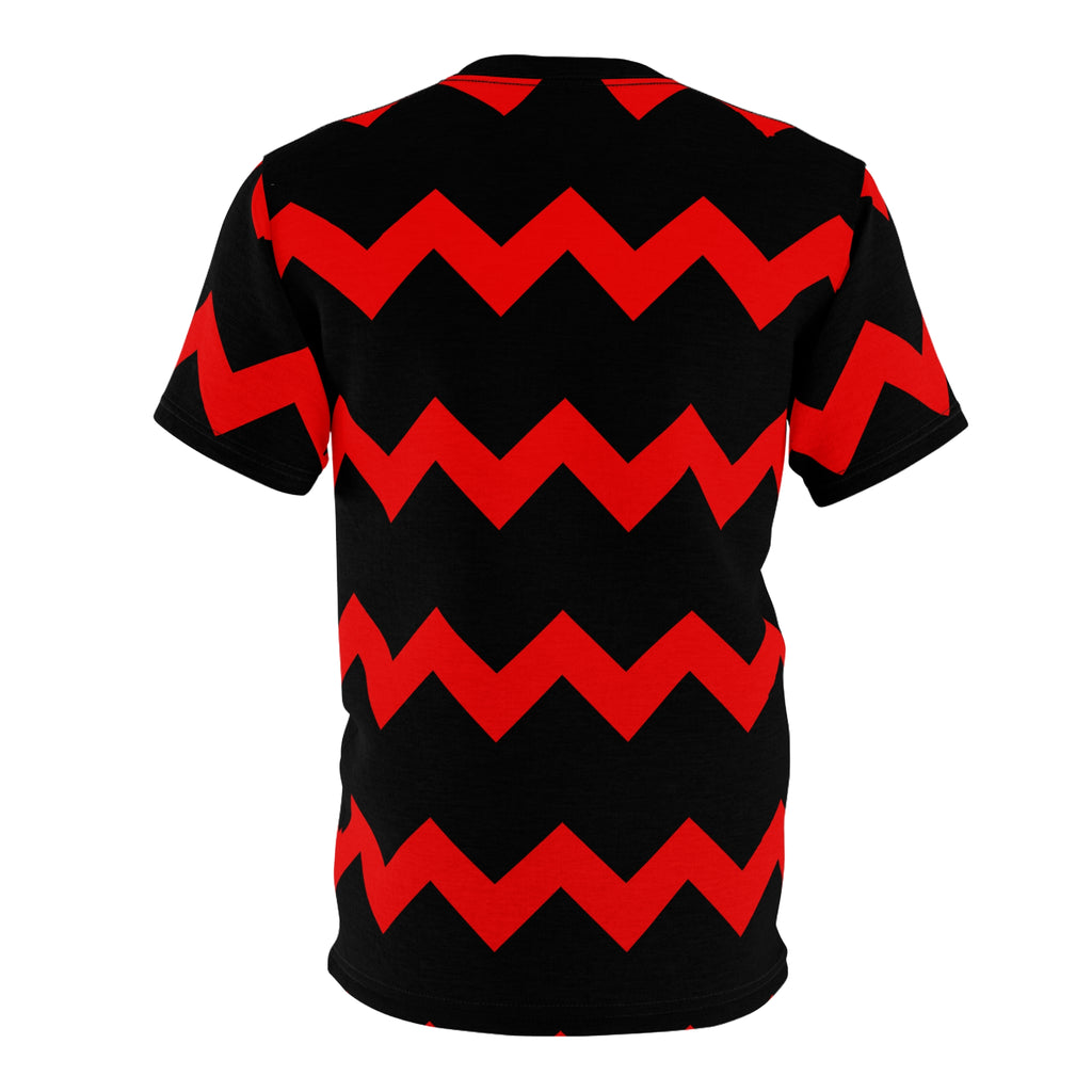 Zig Zag Tee - Black/Red Overcome Ups and Downs