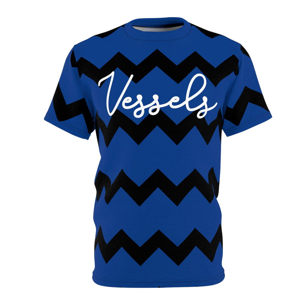 Zig Zag Tee - Blue/Black Overcome Ups and Downs