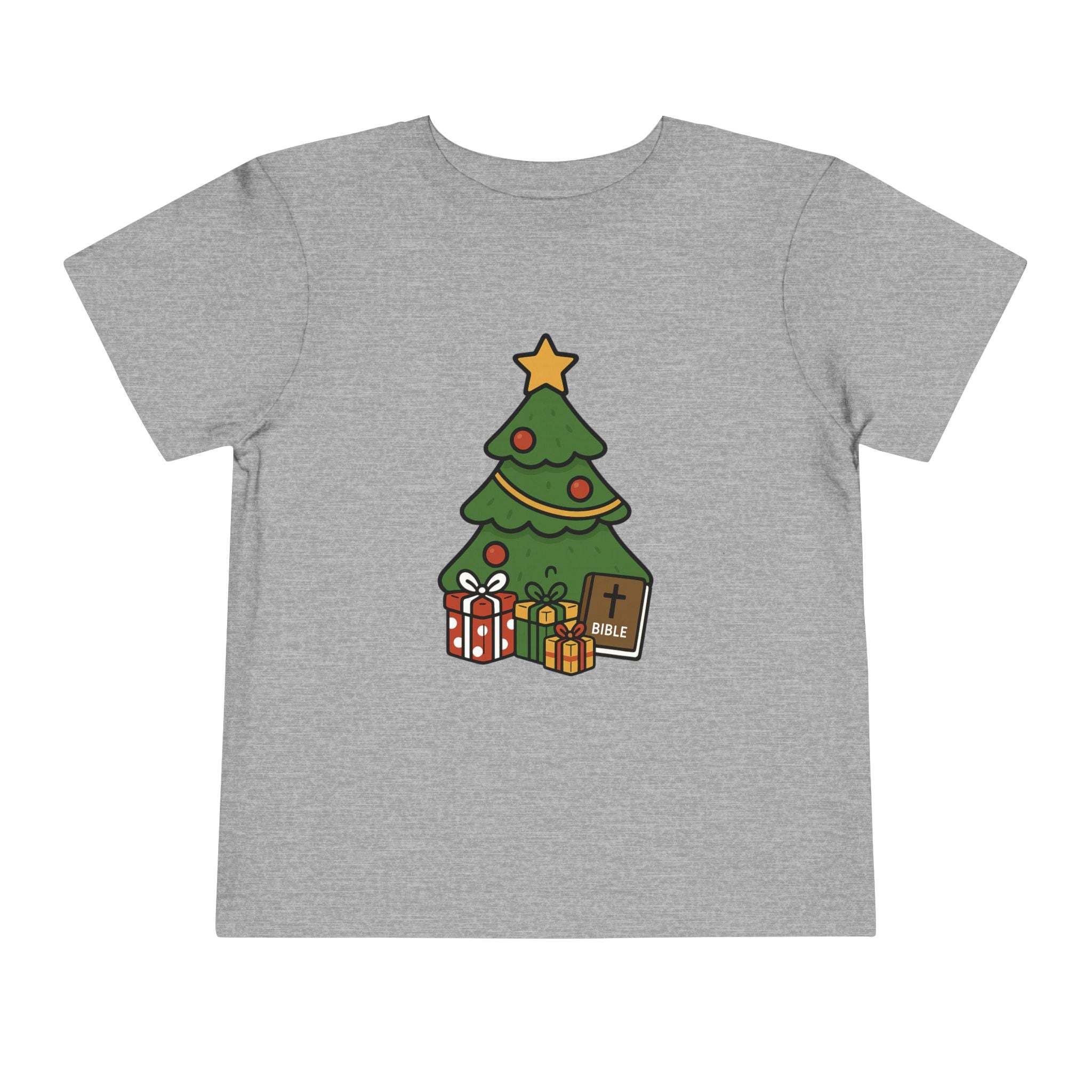 Christmas Tree Toddler Tee - Jesus, Love, Peace, Hope, Joy