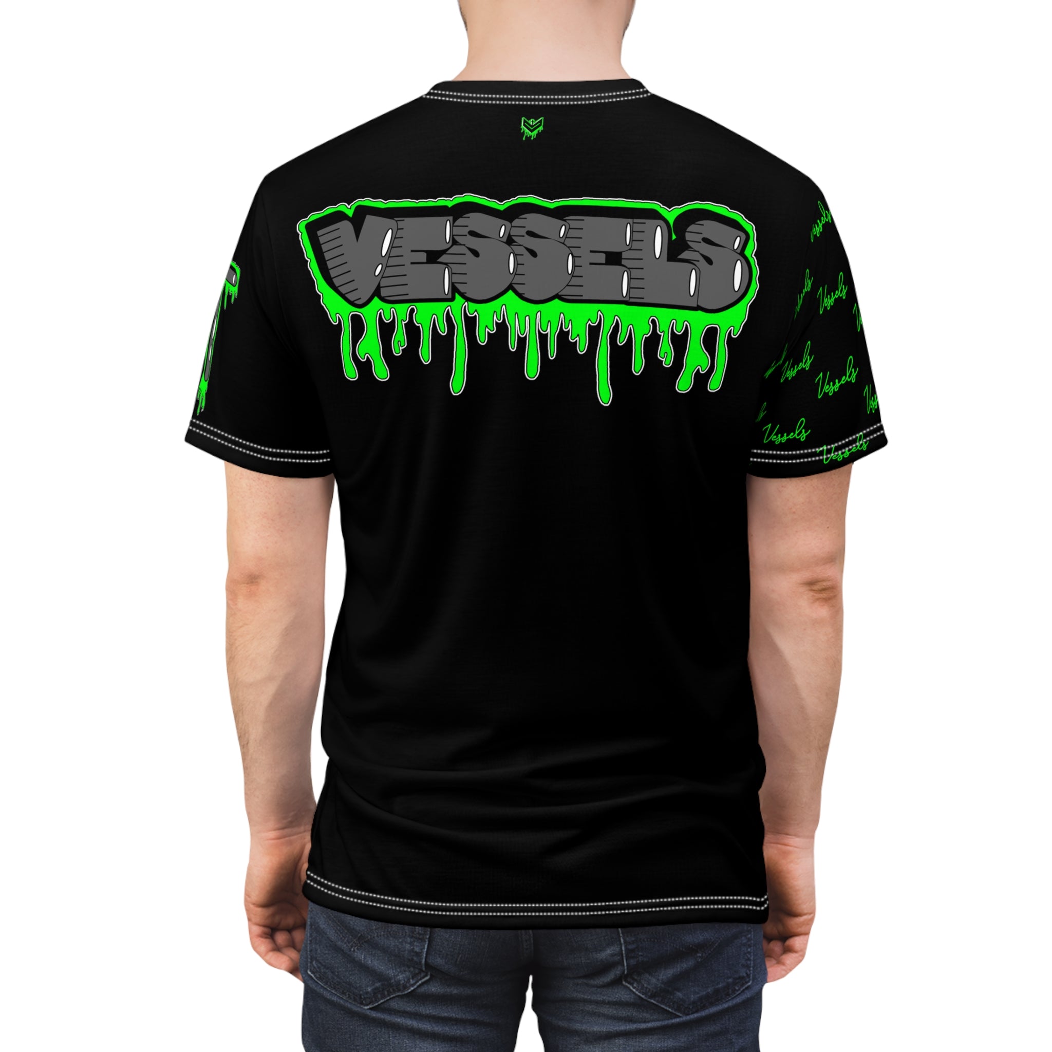 Green Drippy Graphic Tee - Edgy Design for Streetwear Lovers