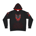 Red Drippy Athletic Hoodie - Edgy Design for Streetwear Lovers