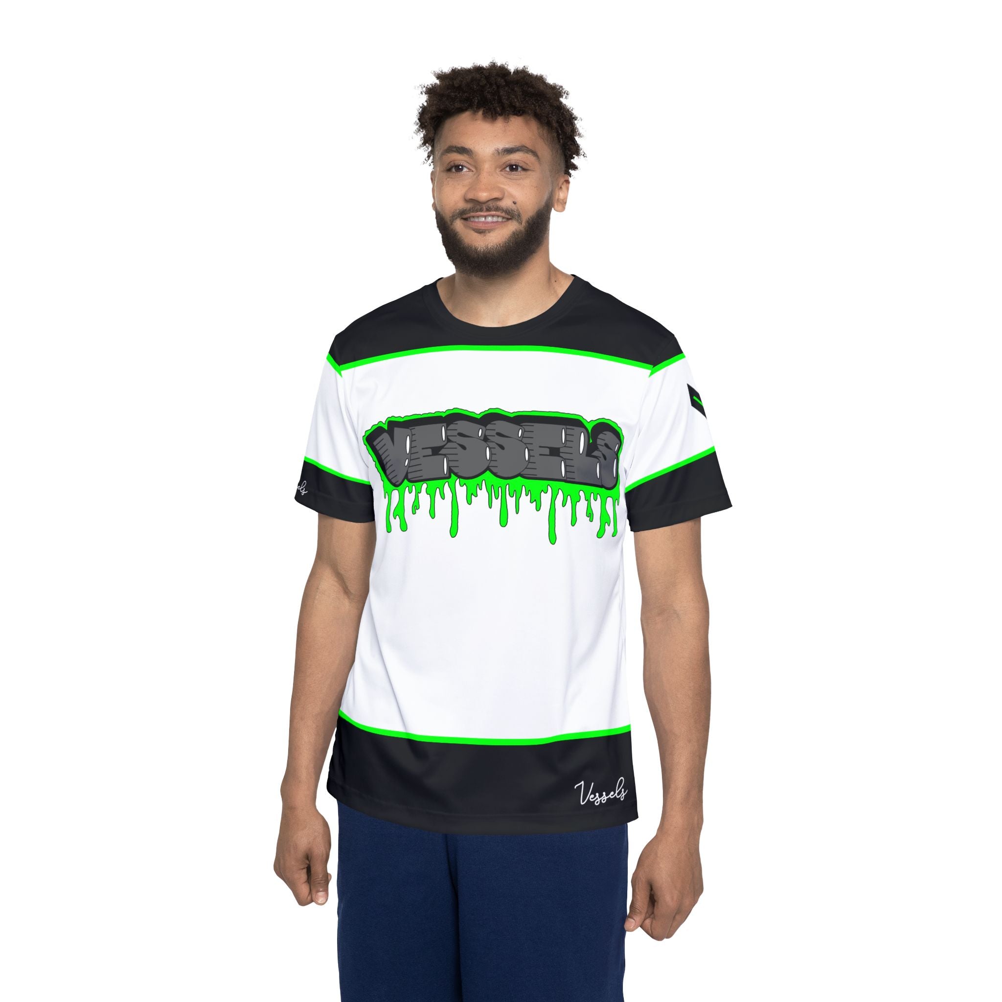 Vessels Drippy Graffiti Tee: Vibrant Men's Sports Jersey, Cool Athletic Tee for Gamers, Perfect for Sports Events, Casual, Summer Outfits, Fitness