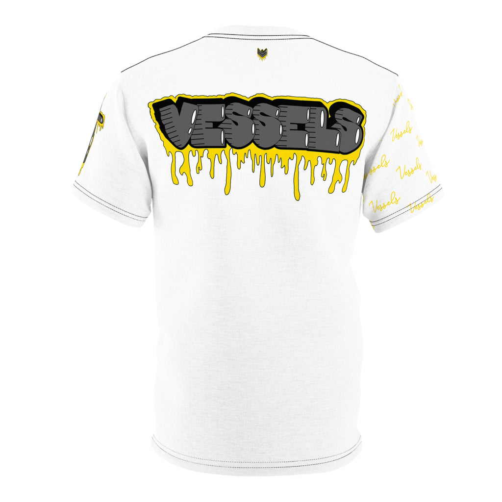 Yellow Drippy Graphic Tee - Edgy Design for Streetwear Lovers