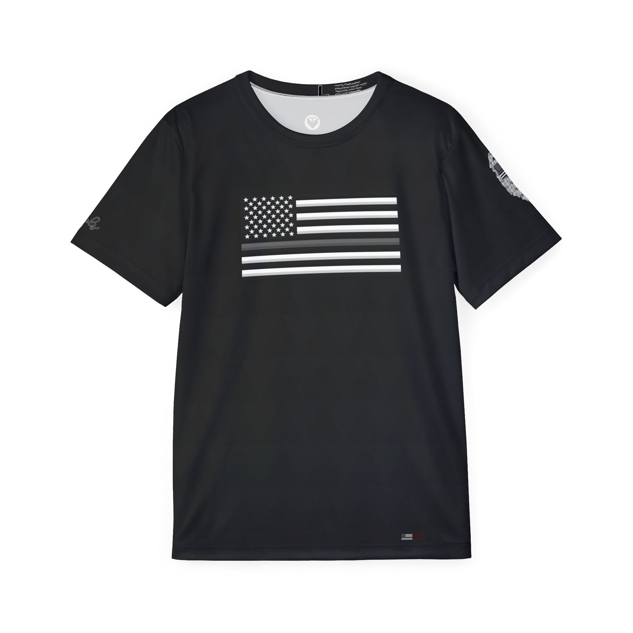 Patriotic Silver Line Flag T-Shirt