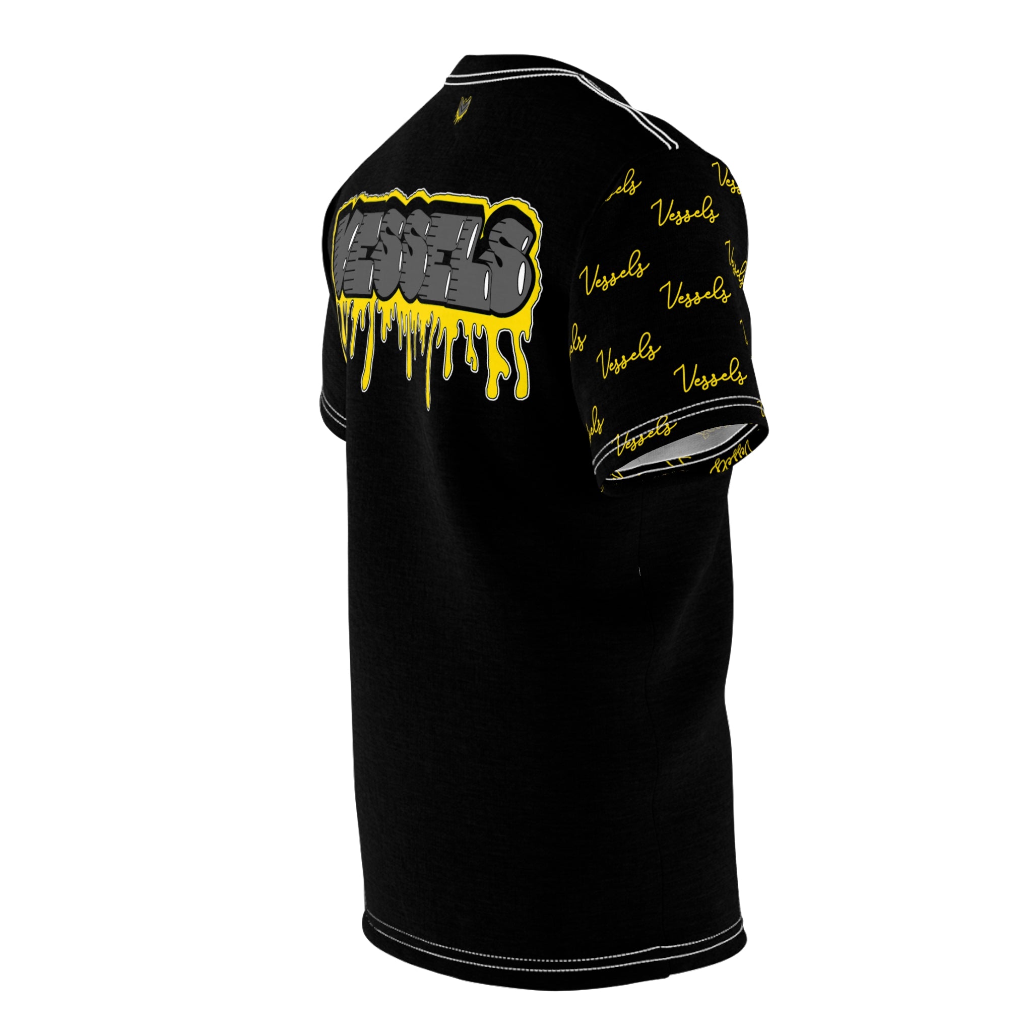 Yellow Drippy Graphic Tee - Edgy Design for Streetwear Lovers