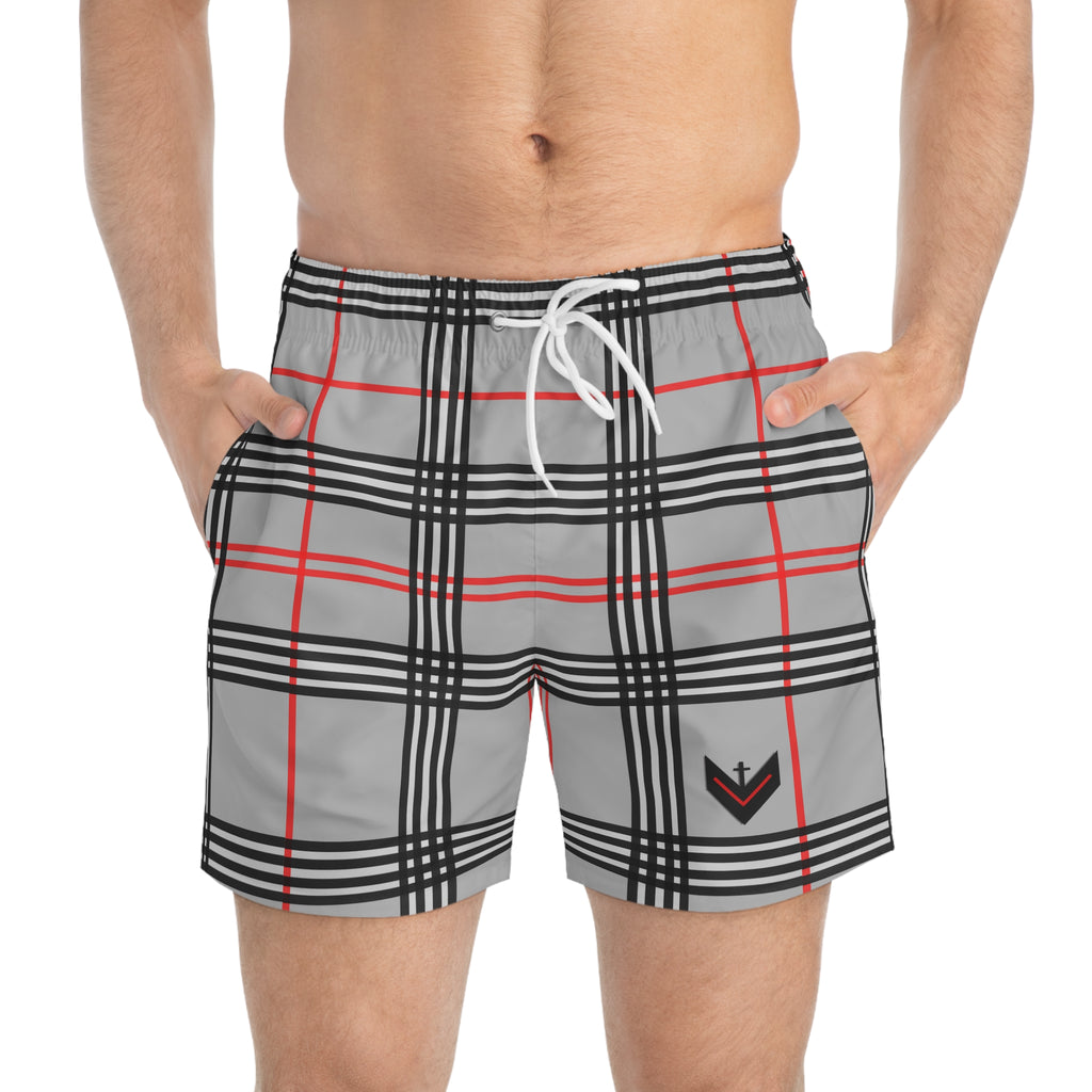 Vessels Plaid Swimming Trunks