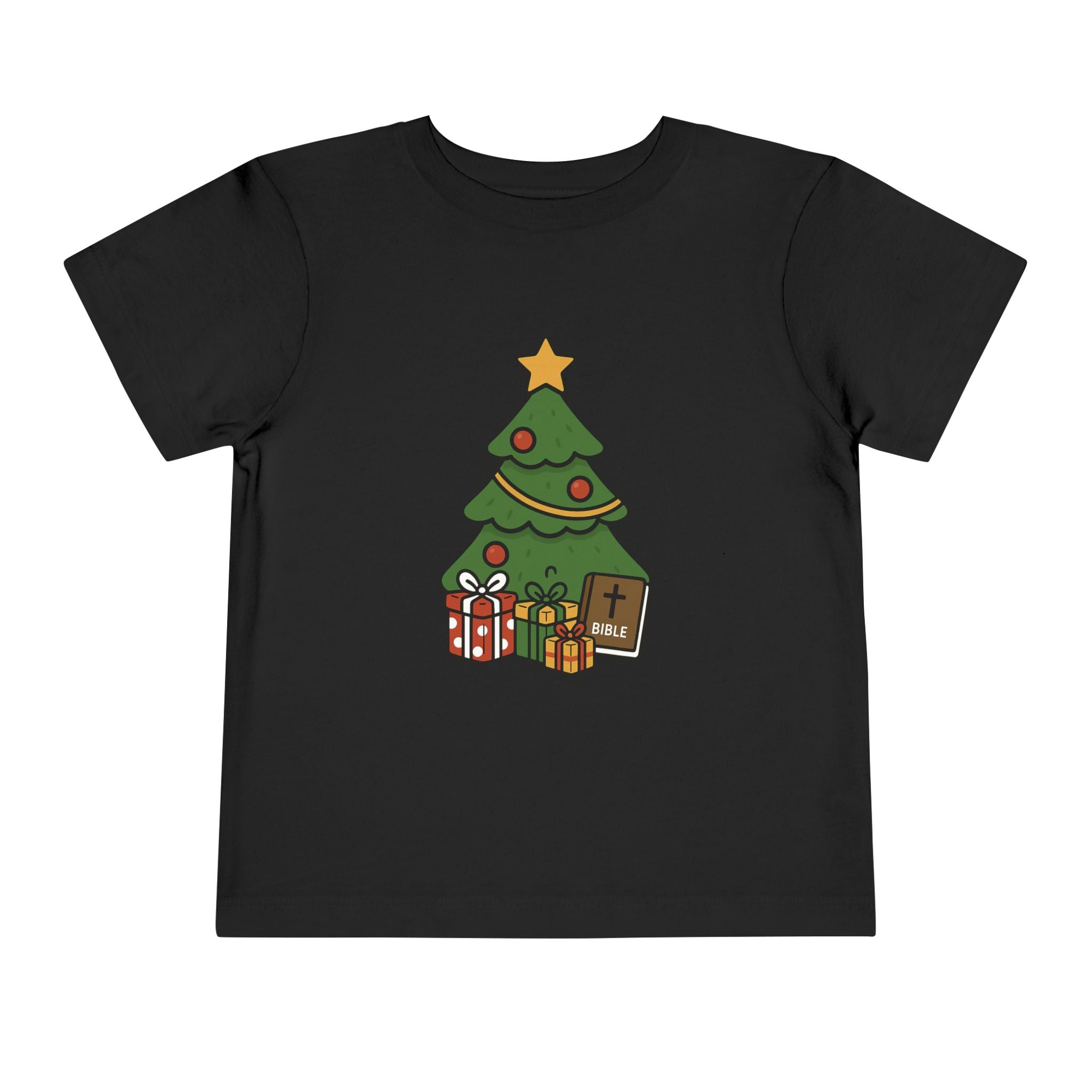 Christmas Tree Toddler Tee - Jesus, Love, Peace, Hope, Joy
