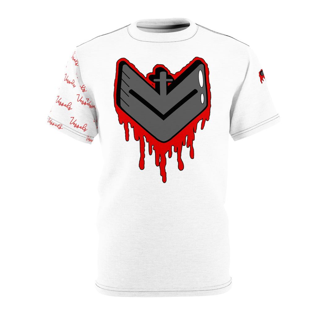 Red Drippy Graphic Tee - Edgy Design for Streetwear Lovers