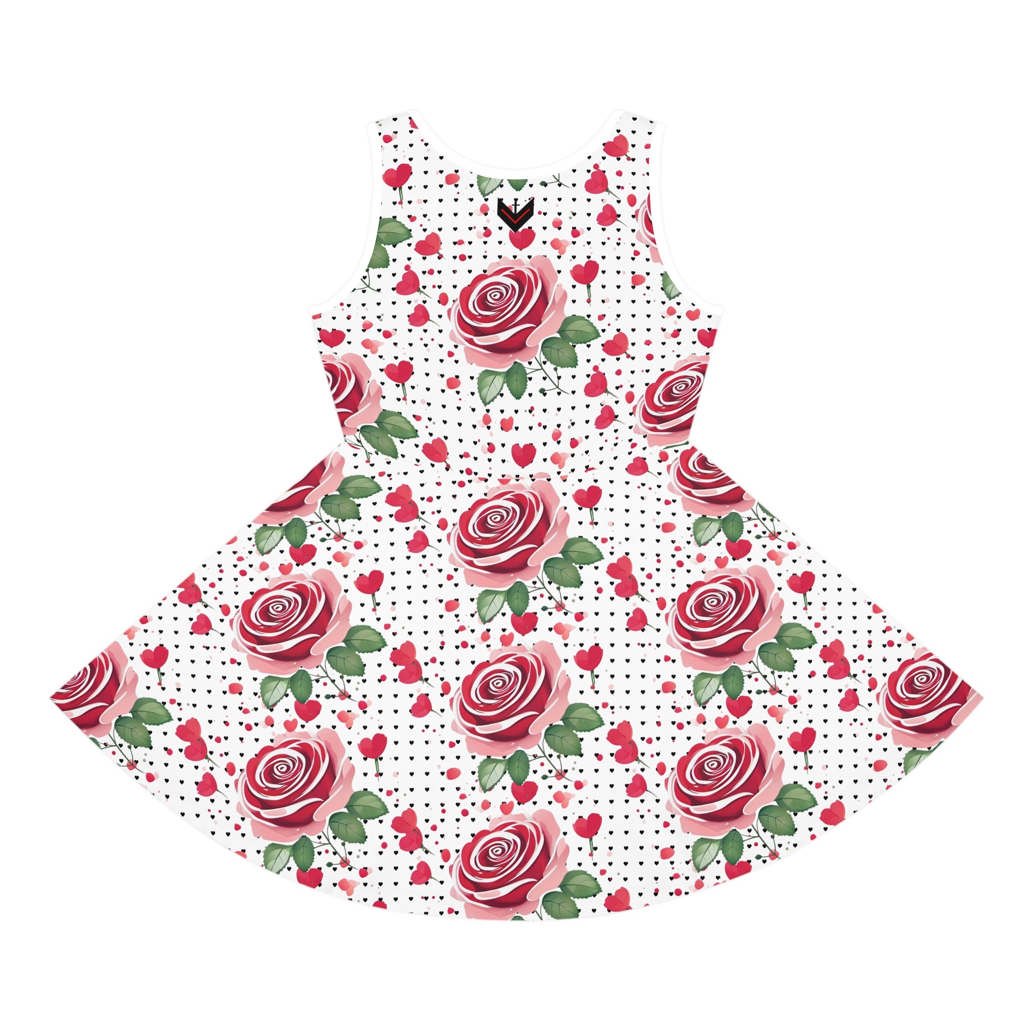Girls' Floral Rose Sleeveless Sundress - Perfect for Summer Celebrations