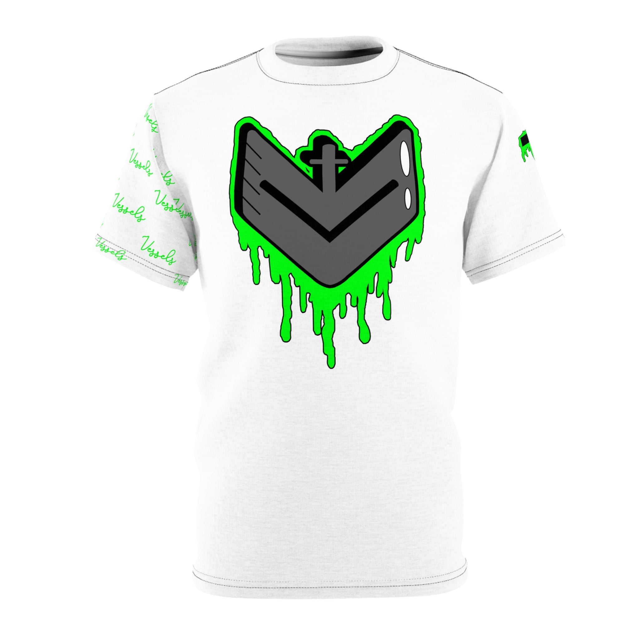 Green Drippy Graphic Tee - Edgy Design for Streetwear Lovers