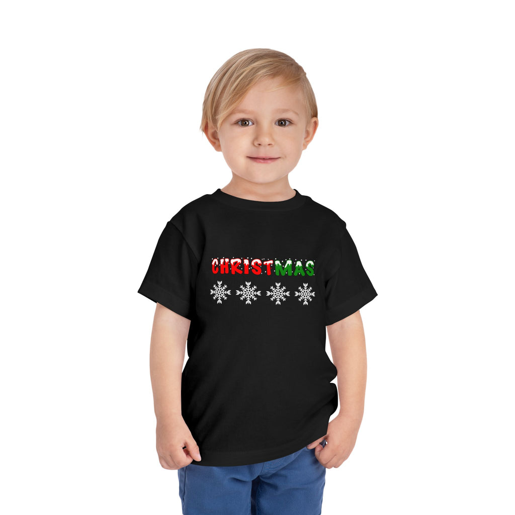 Christmas Snowflake Toddler Tee — Jesus, Love, Peace, Joy