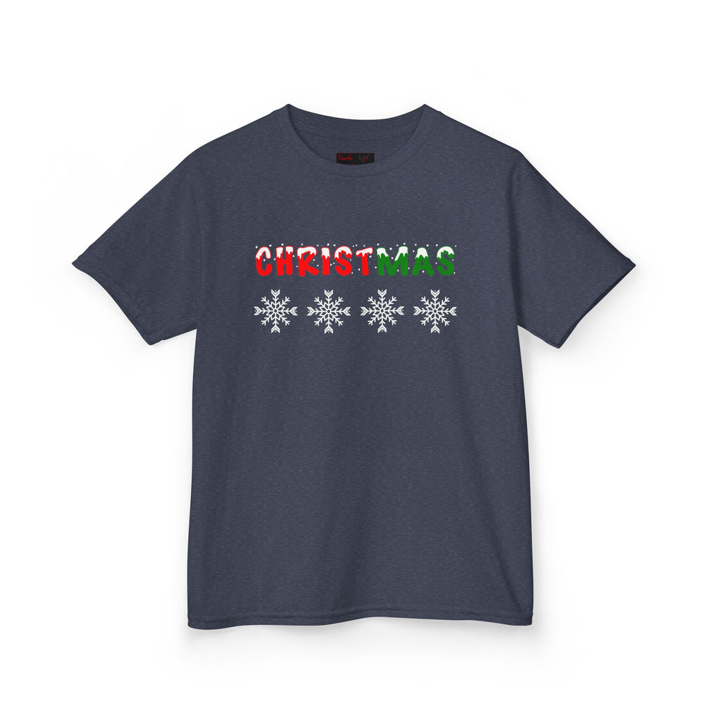 Christmas Snowflake Kids Tee — Jesus, Love, Peace, Joy